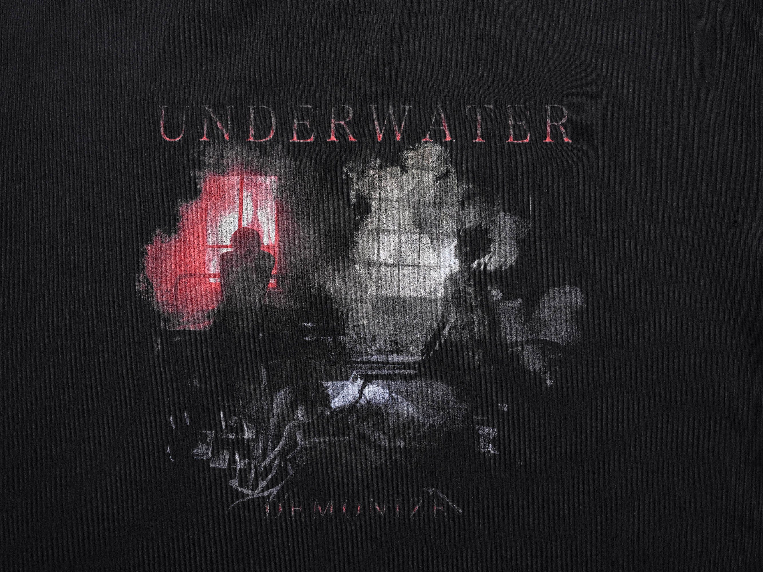 UNDERWATER Demonize Faded Graphic T-Shirt
