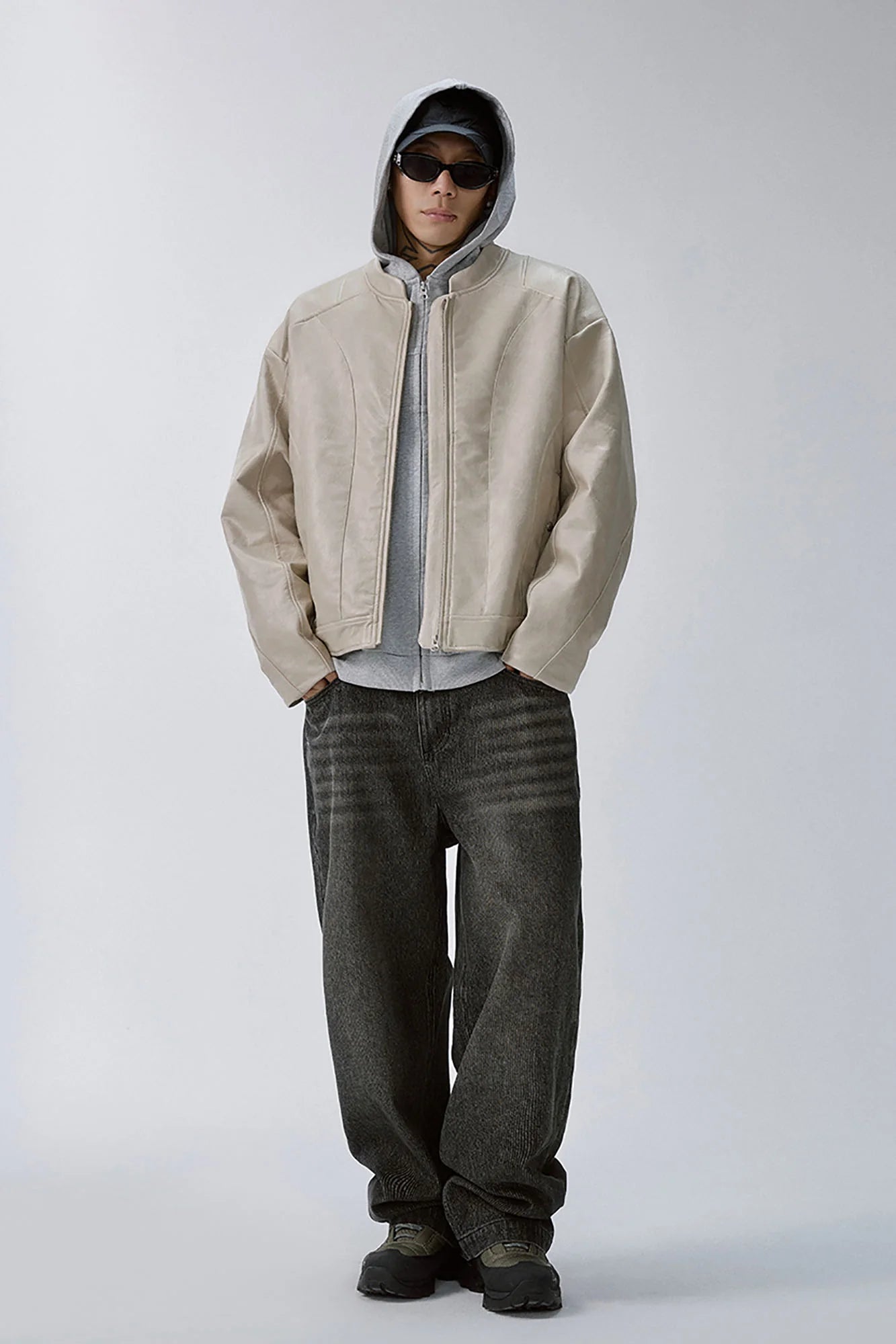 F2CE Retro Corduroy Logo Embroidery Straight-Leg Jeans
