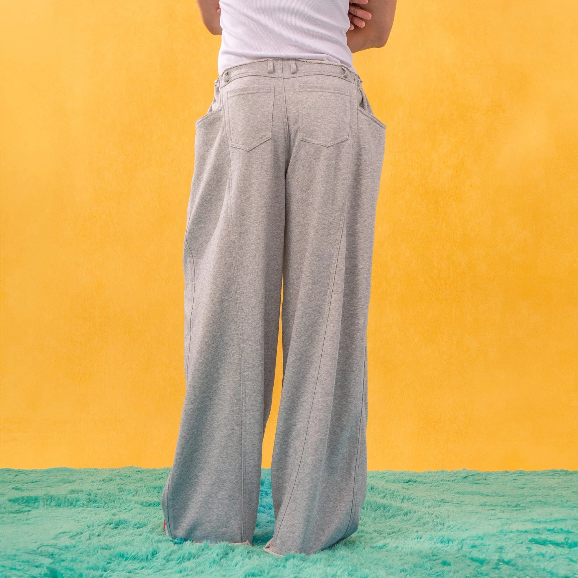 CLP Middle Spliced Ruched-Waist Sweatpants