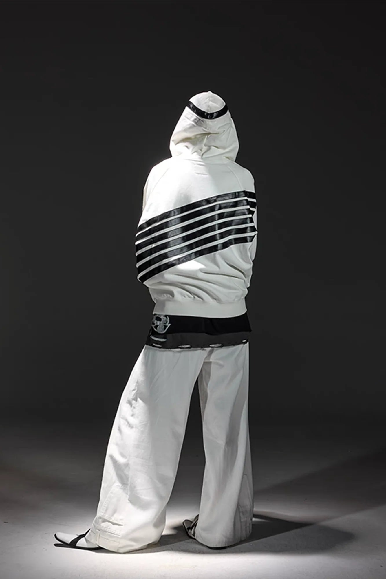 NOTHINGNESS WORLD Four-Stripe Wide-Leg Sweatpants