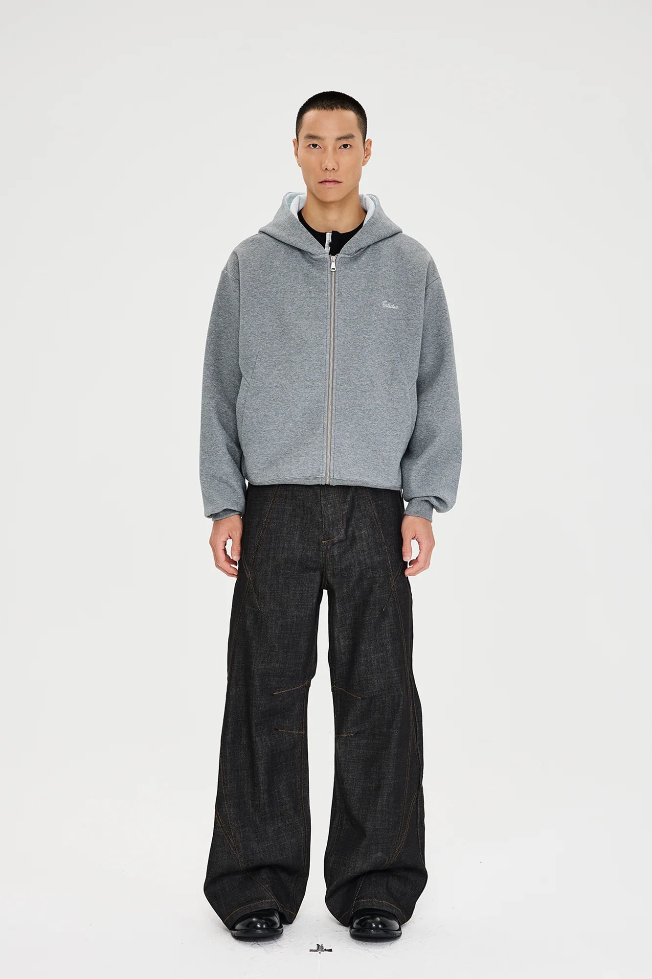 CATSSTAC Essential Embroidered LOGO Zip-Up Hoodie