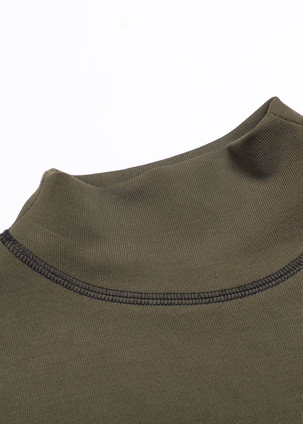 49PERCENT Stitch Outlined High Neck Long Sleeve T-shirt