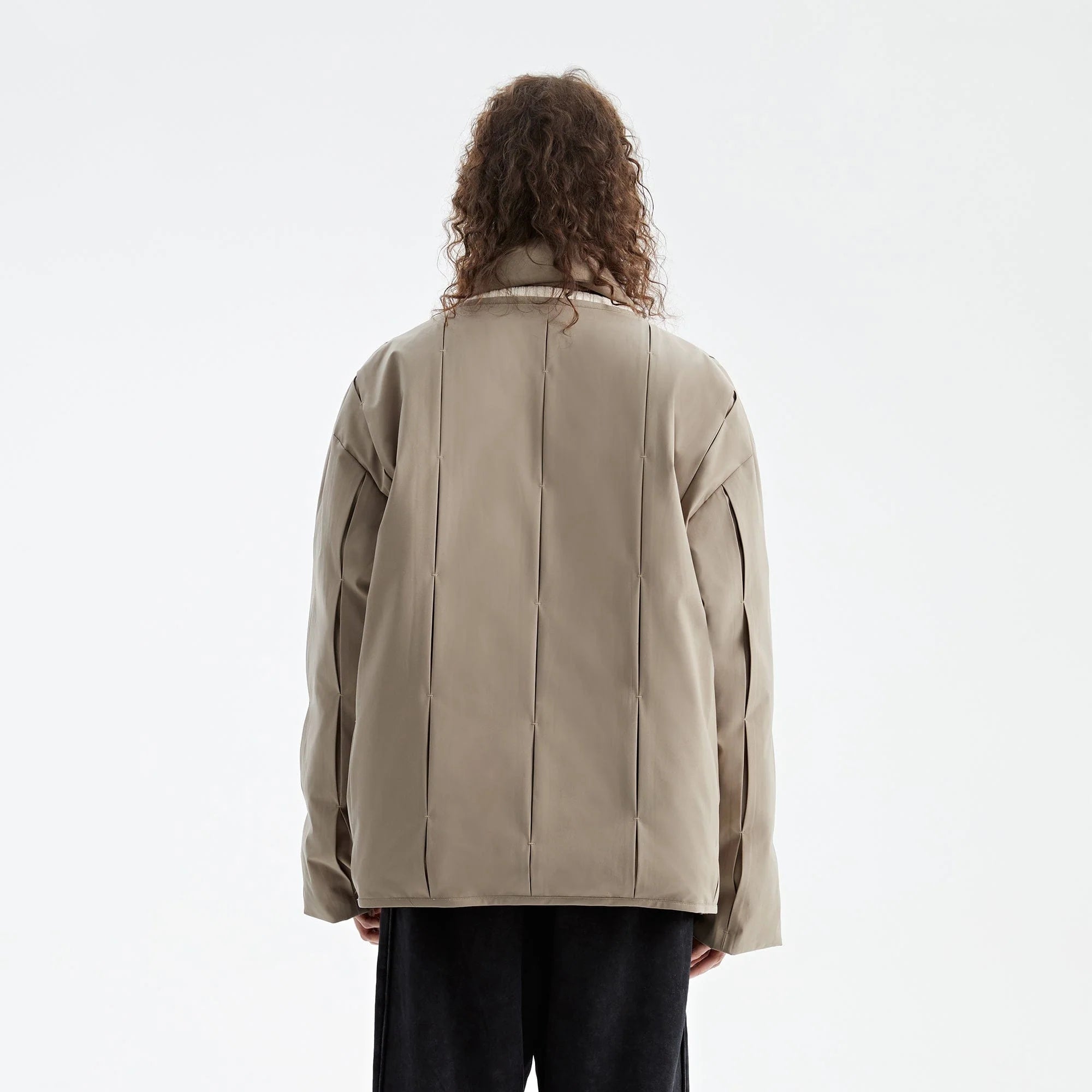 ORGANIC EMOTION Spliced Waterproof Duck Down Scarf Jacket