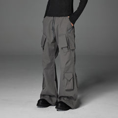 CATSSTAC Multi-Pocket Paneled Drawstring Cargo Pants