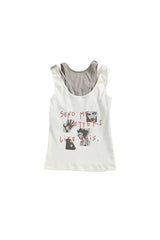 ERROR CODE ROBOT Sketch Collage Asymmetrical Layered Tank Top