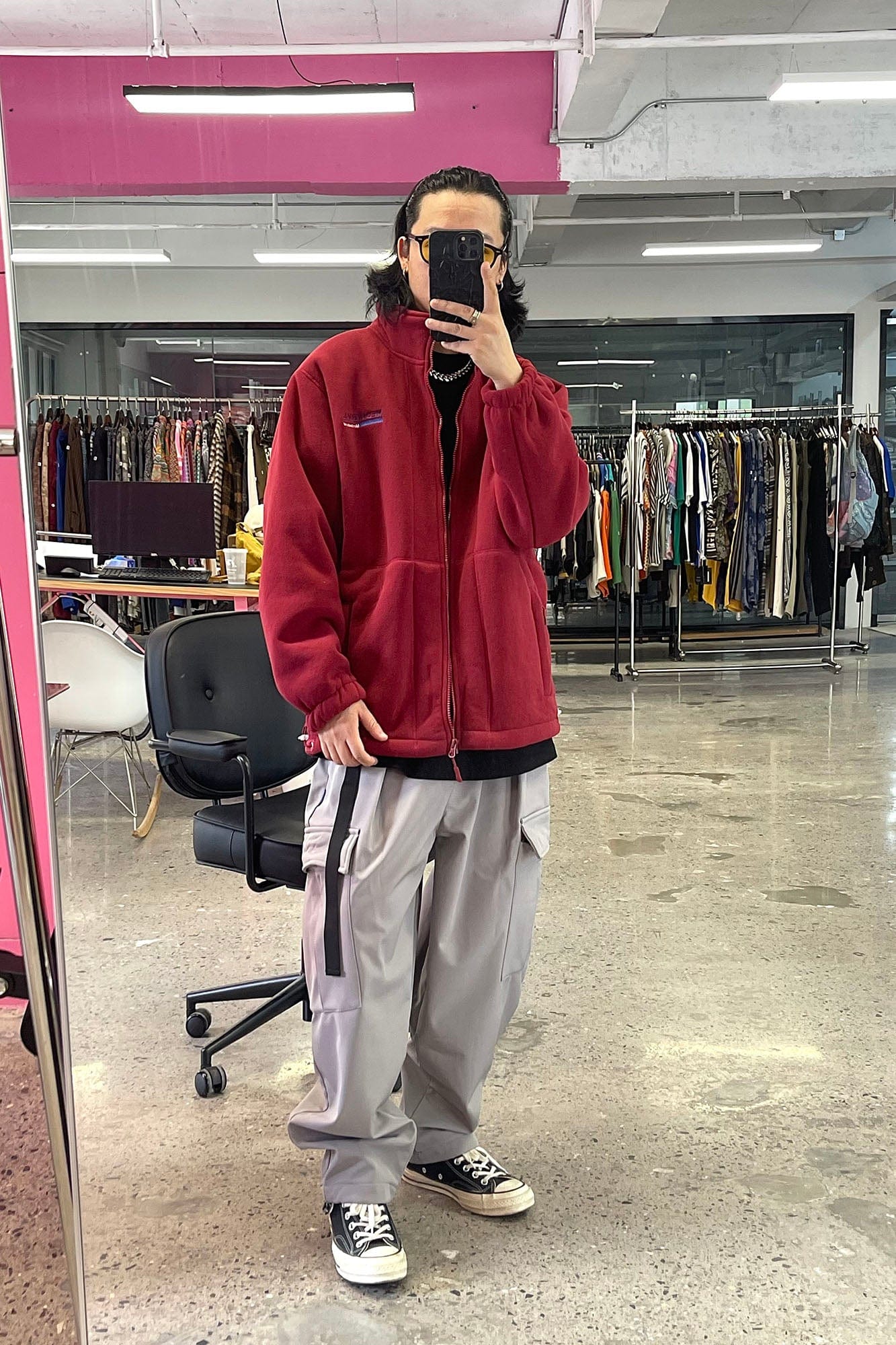 ME DA IGUAL Fleece-Lined Multi-Pocket Utility Pants
