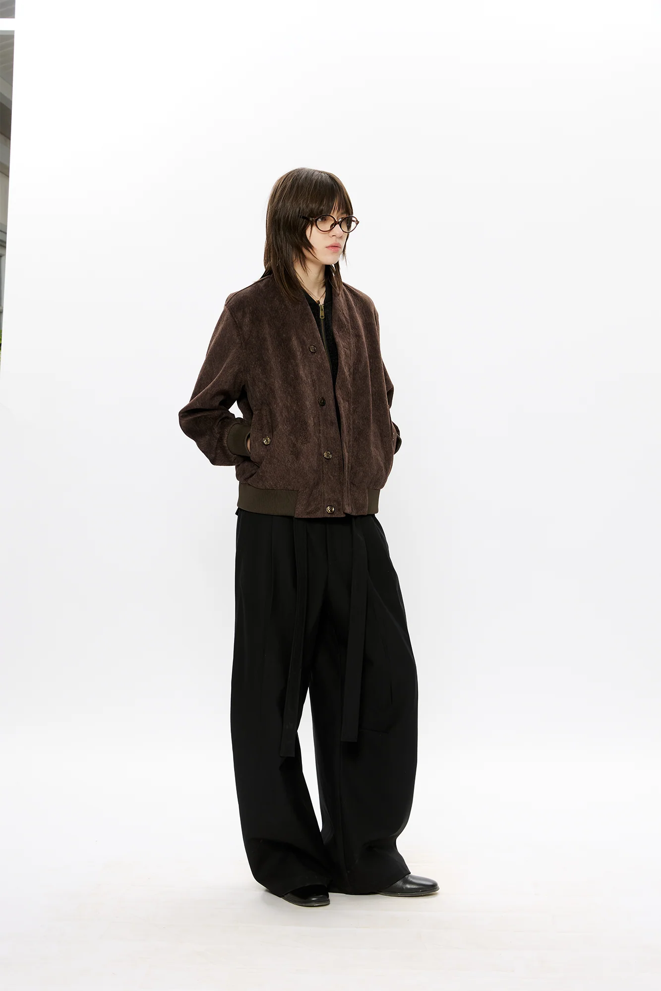 KREATE Faux Layered-Look V-Neck Jacket
