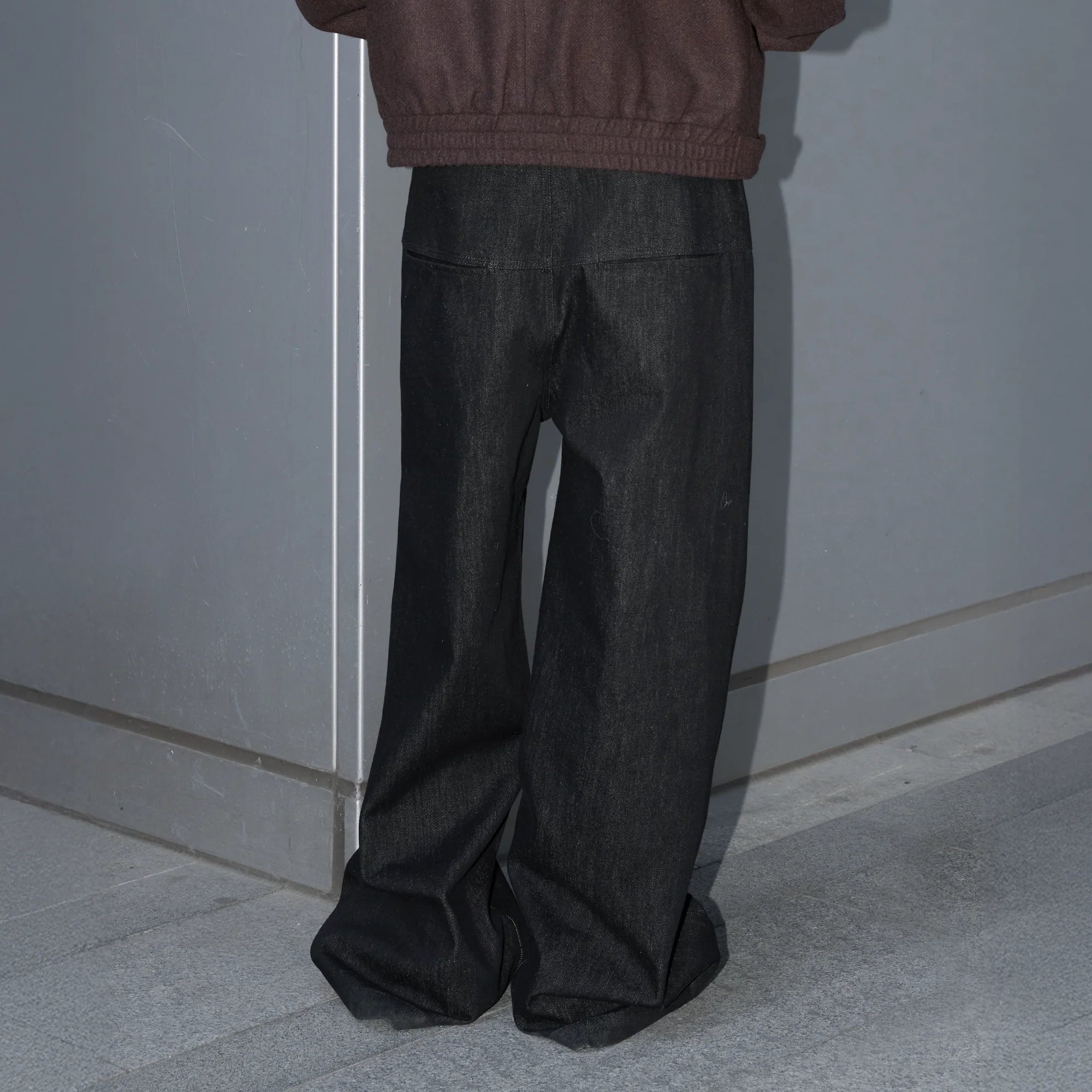 LABELROOM Washed Wide-Leg Raw Denim Pants