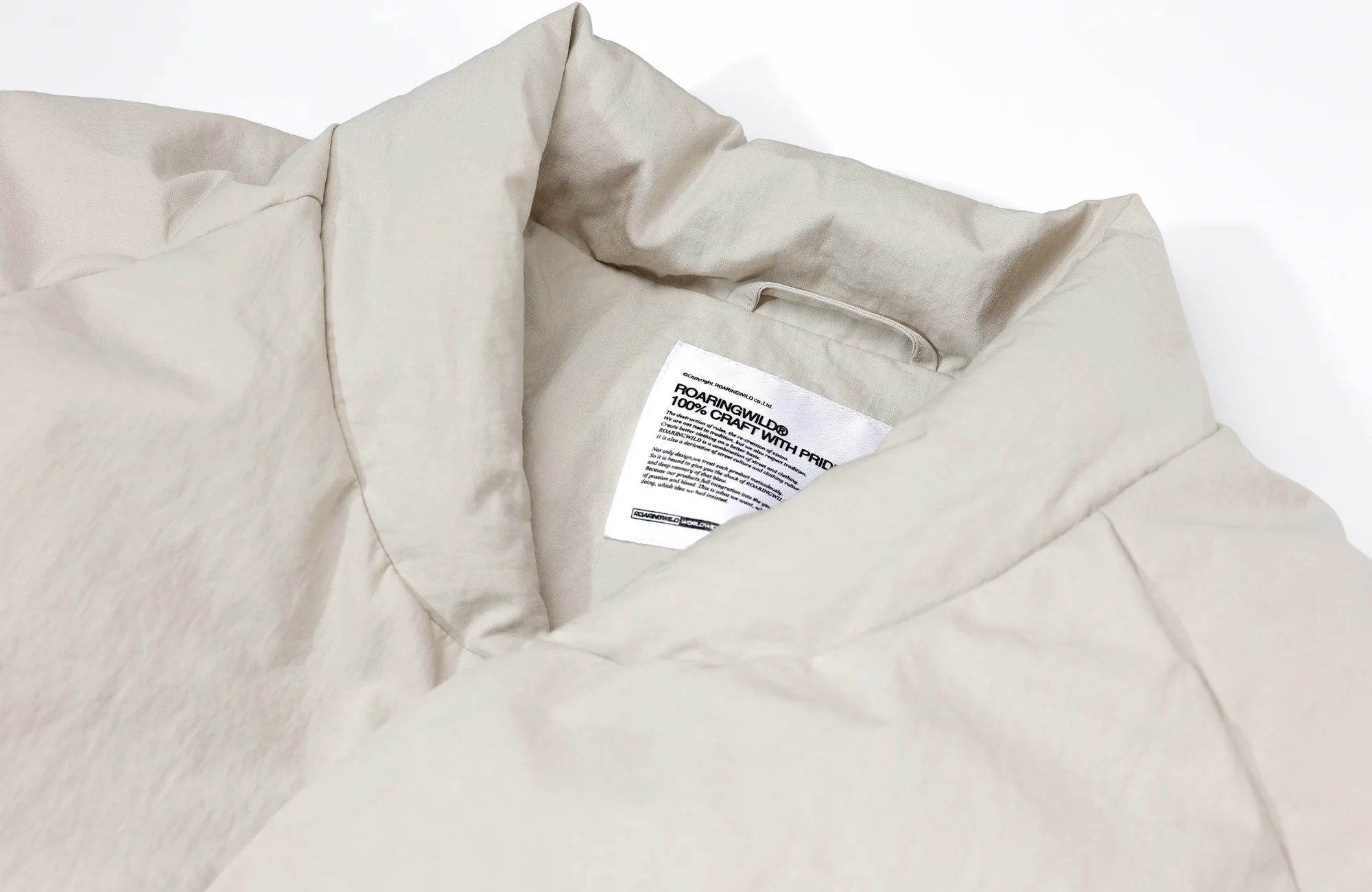 ROARINGWILD A ARCH Minimal Hidden Snap Puffer Jacket