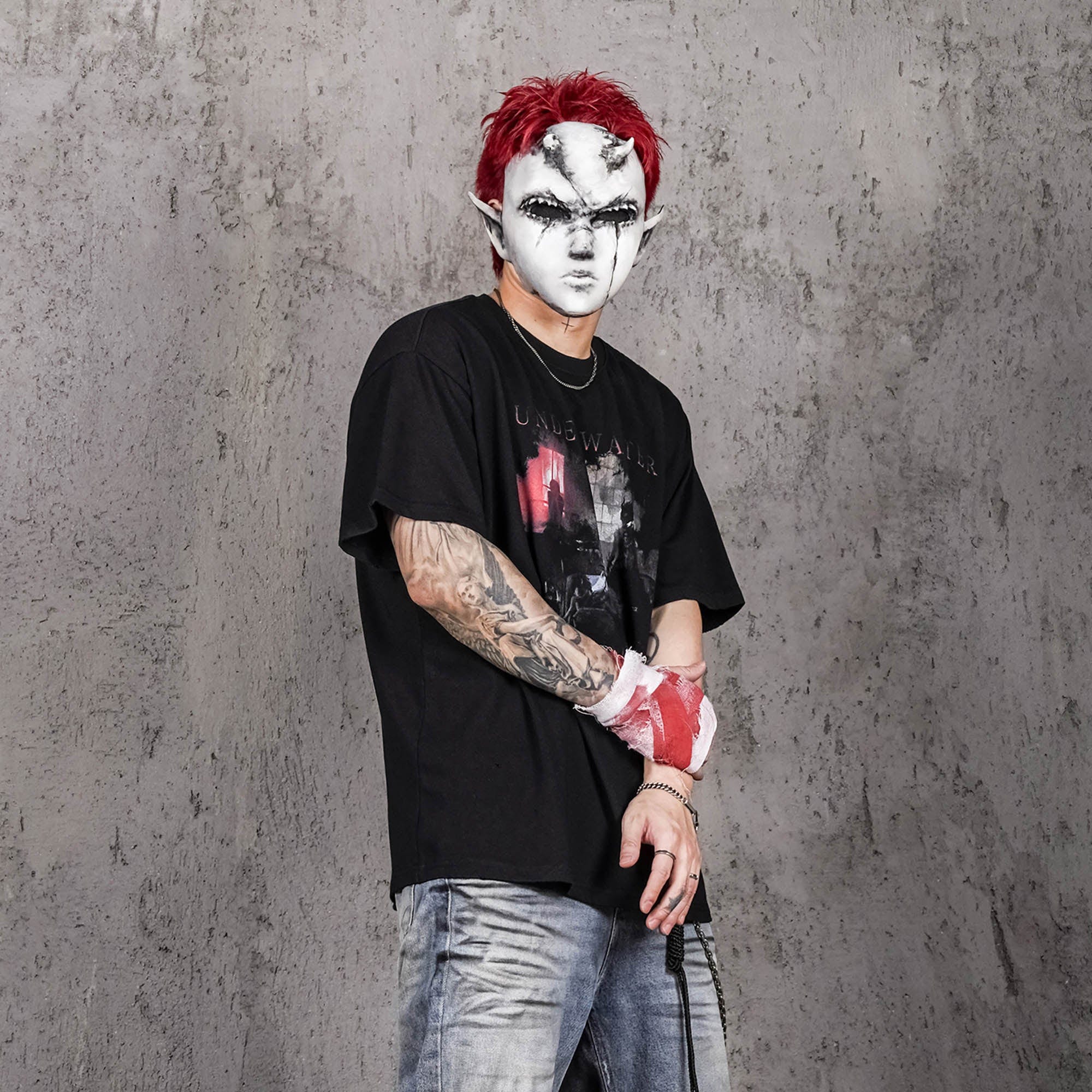 UNDERWATER Demonize Faded Graphic T-Shirt