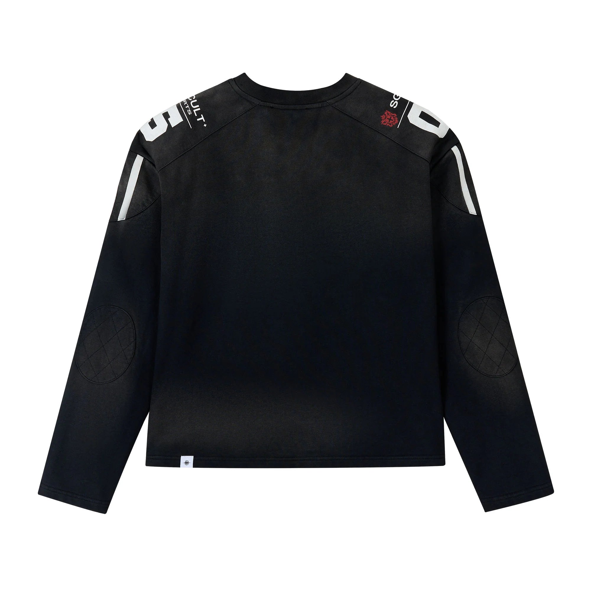 SAVAGEGROWTHWORLD Athletic Distressed Patch Sweatshirt