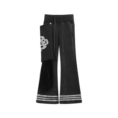 NOTHINGNESS WORLD Washed Pocket-Panel Flare Sweatpants