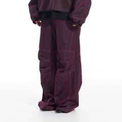 VANN VALRENCE Structured Panel Pleated-Knee Pants