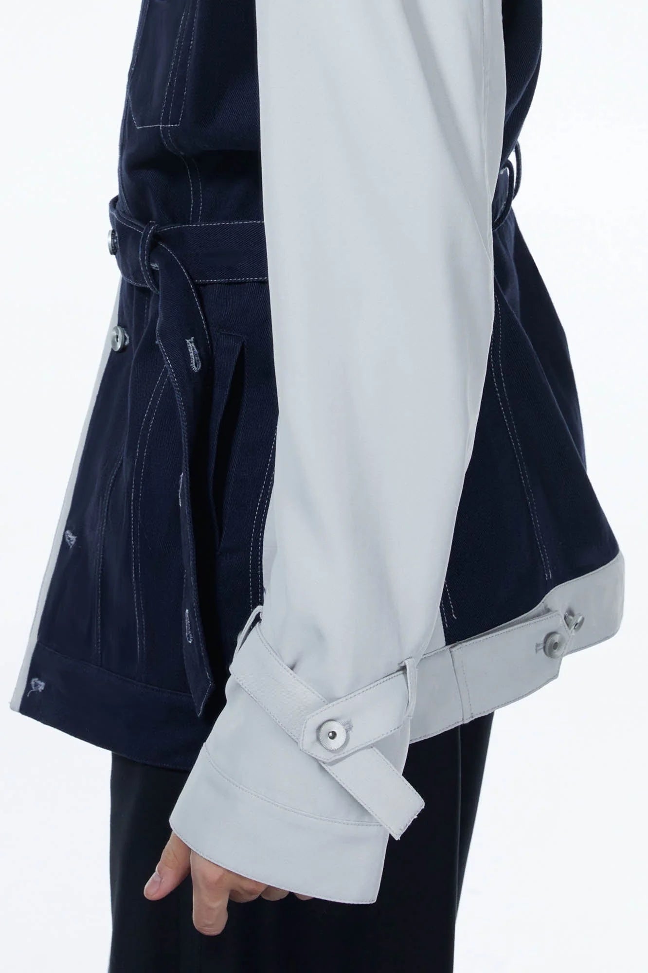 LOSTNFOUND Spliced Stitch Strappy Jacket