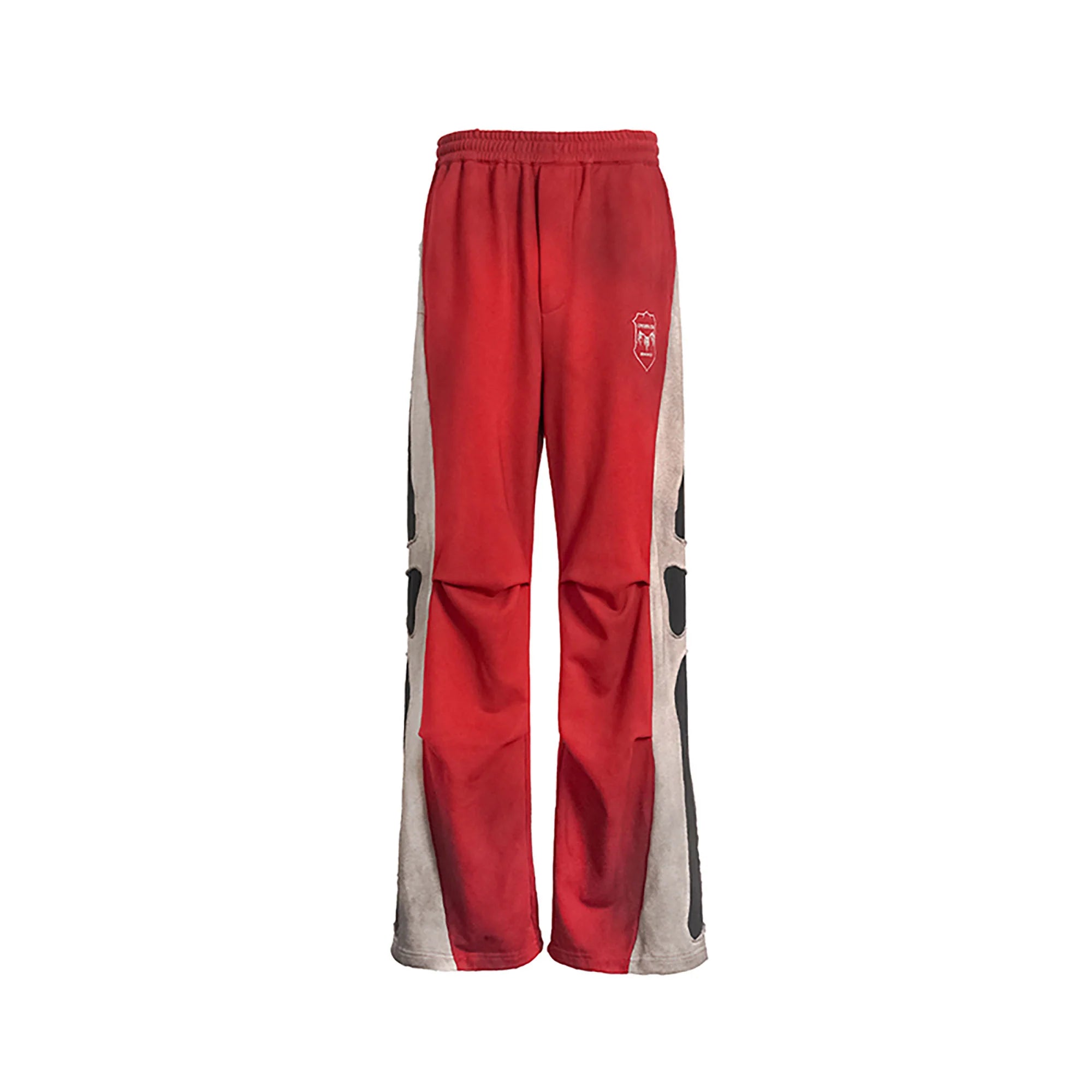 UNDERWATER Skeleton Distressed Contrast Panel Sweatpants