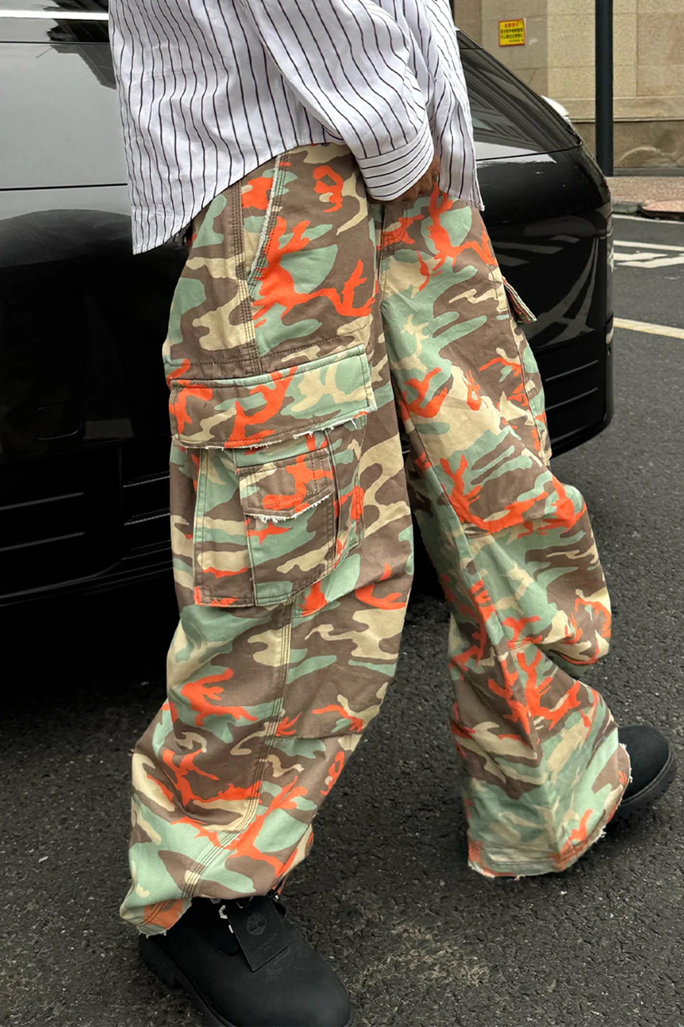 STEEPC Camo Wide-Leg Cargo Pants