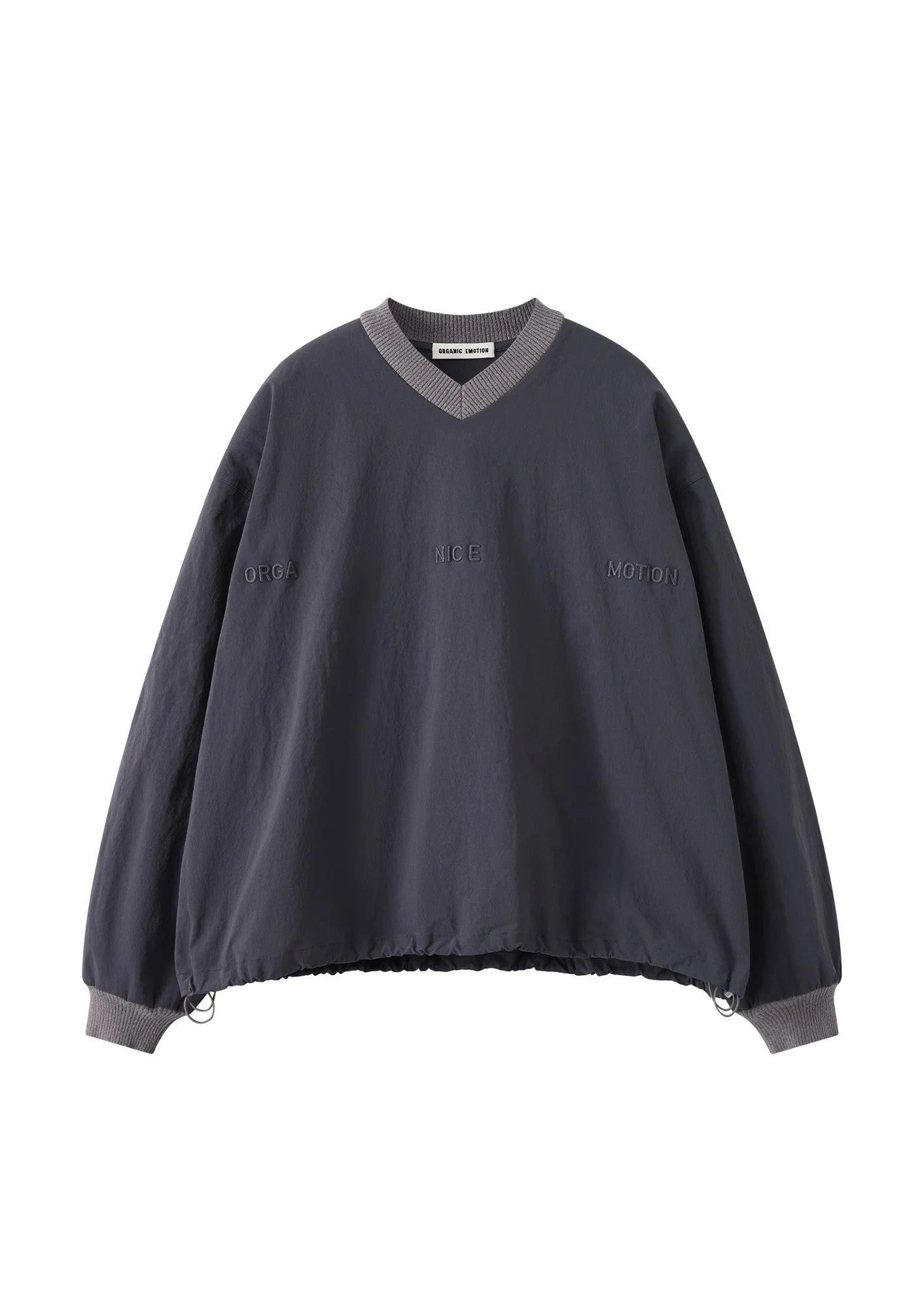 ORGANIC EMOTION Water-Repellent LOGO Embroidered Drawstring Sweatshirt