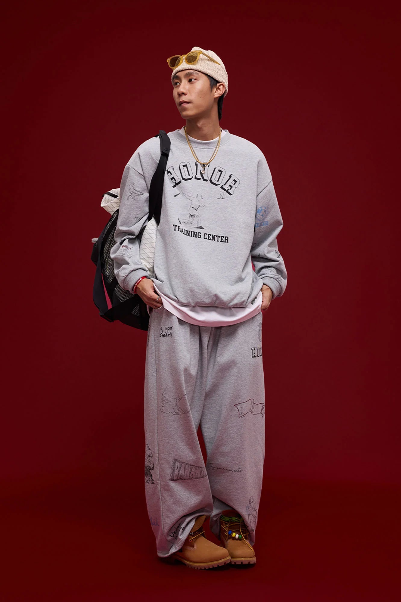 BANANA CLUB Classic Doodle Graphic Sweatpants