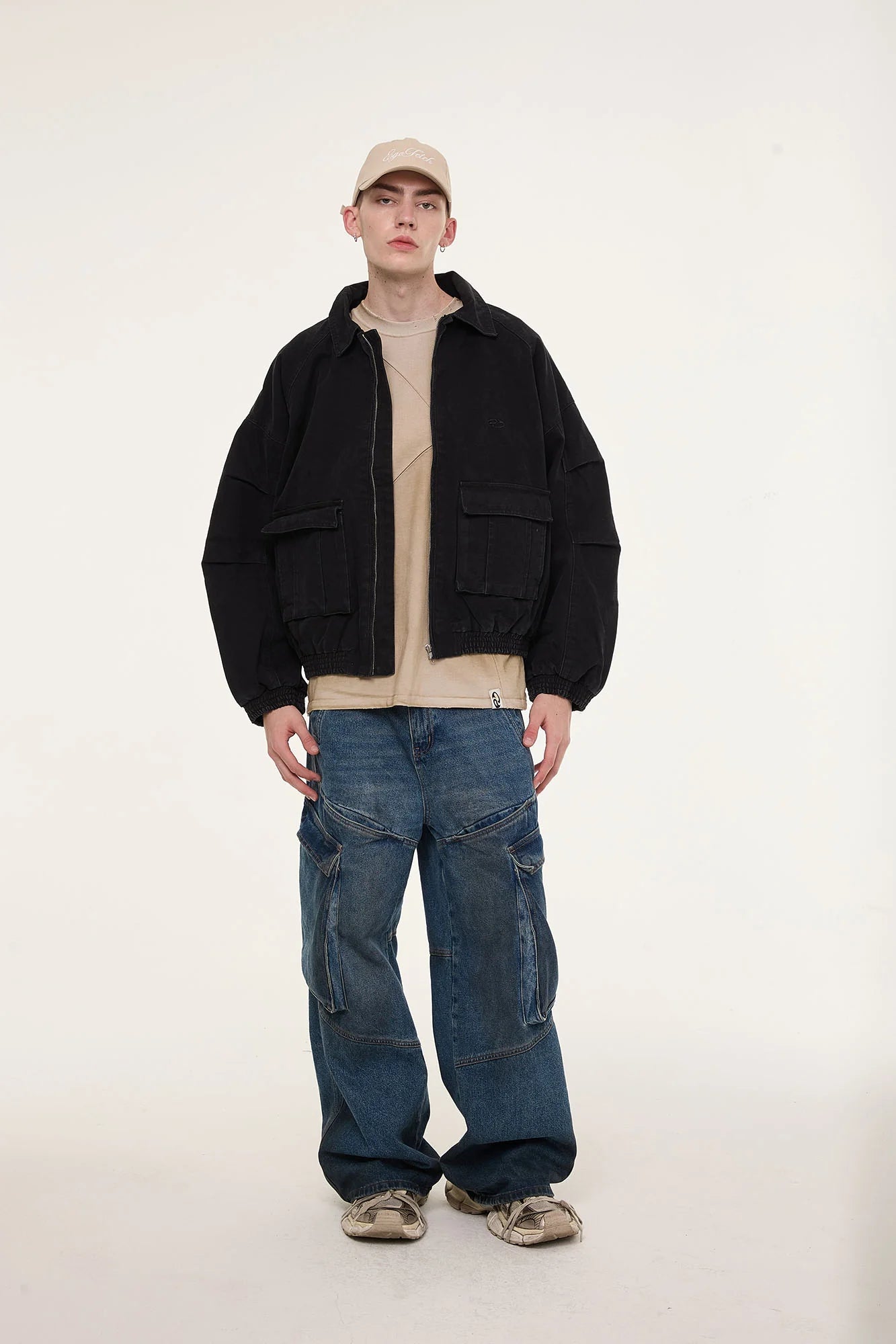 EGOFETCH Washed Utility Oversized Jacket
