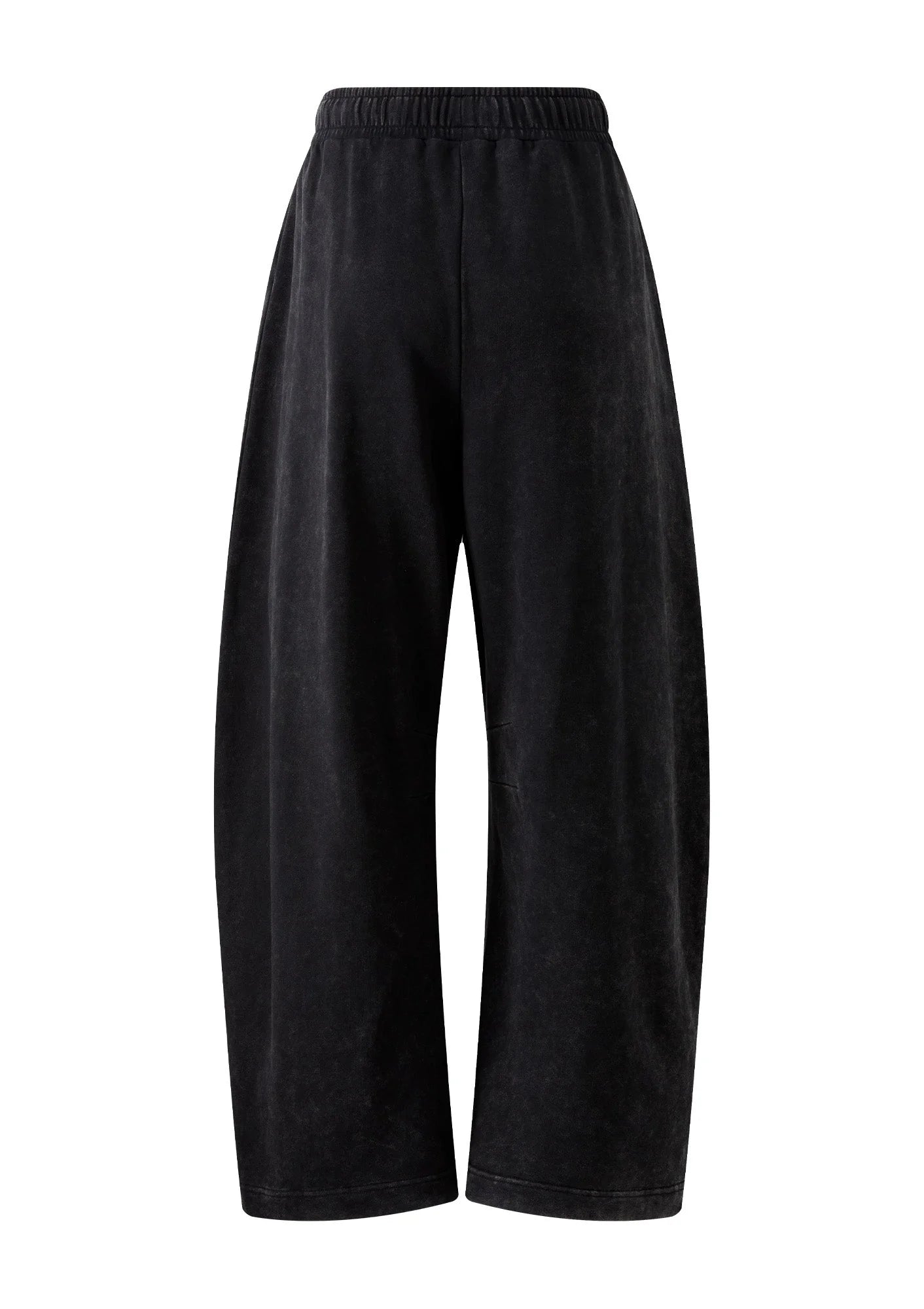 ORGANIC EMOTION Waxed-Wash Oversized Curved Pants