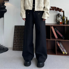 KREATE Double-Breasted Wide-Leg Trousers