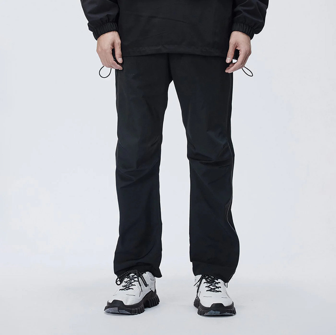 ENSHADOWER Side Zippers Crinkled Water-Proof Pants