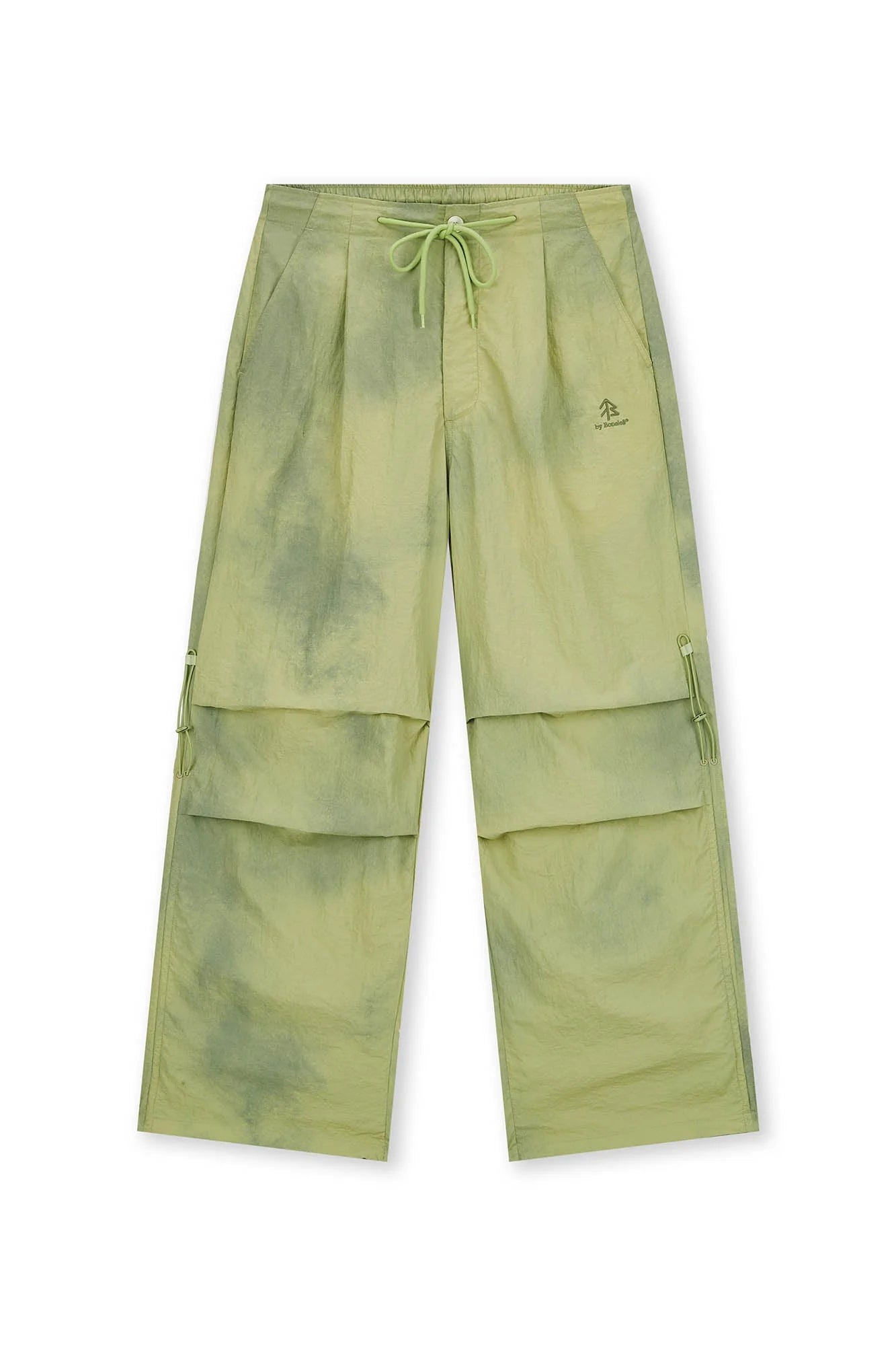 BONELESS Tie-Dye Crinkled Parachute Pants