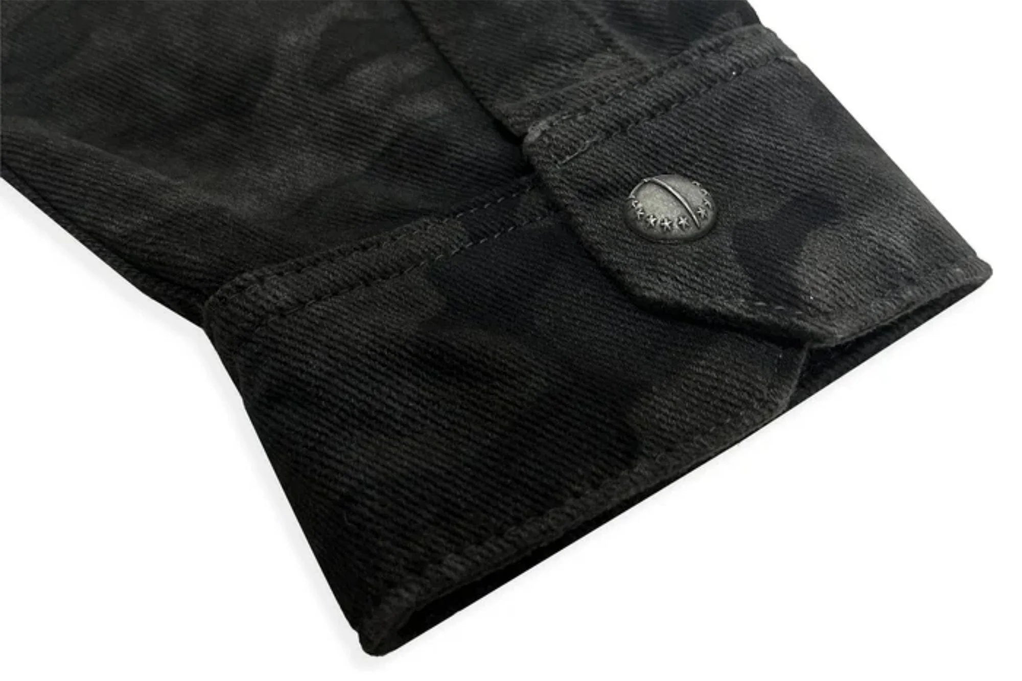 TECNINEGROUP Detachable Hood Star-Rivet Camo Jacket