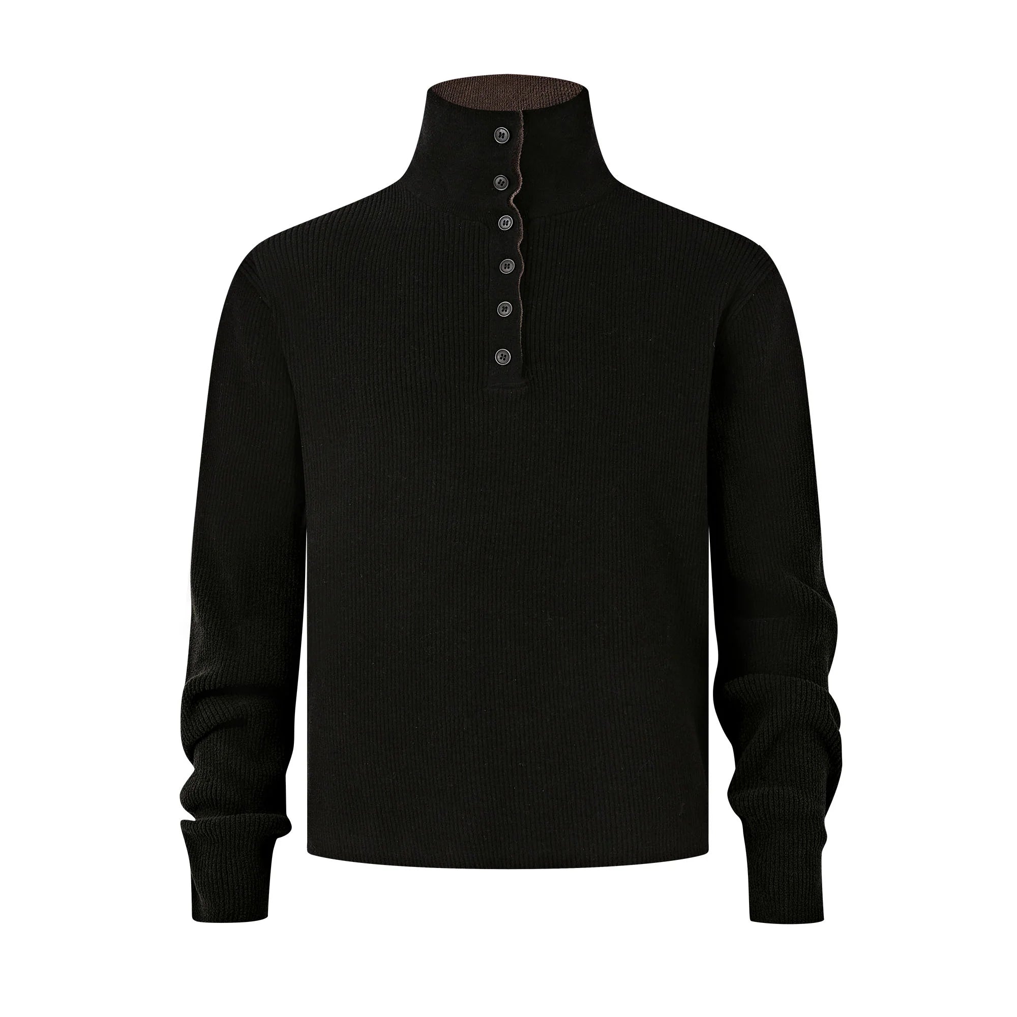 KREATE Contrast Layered Collar Ribbed Sweater