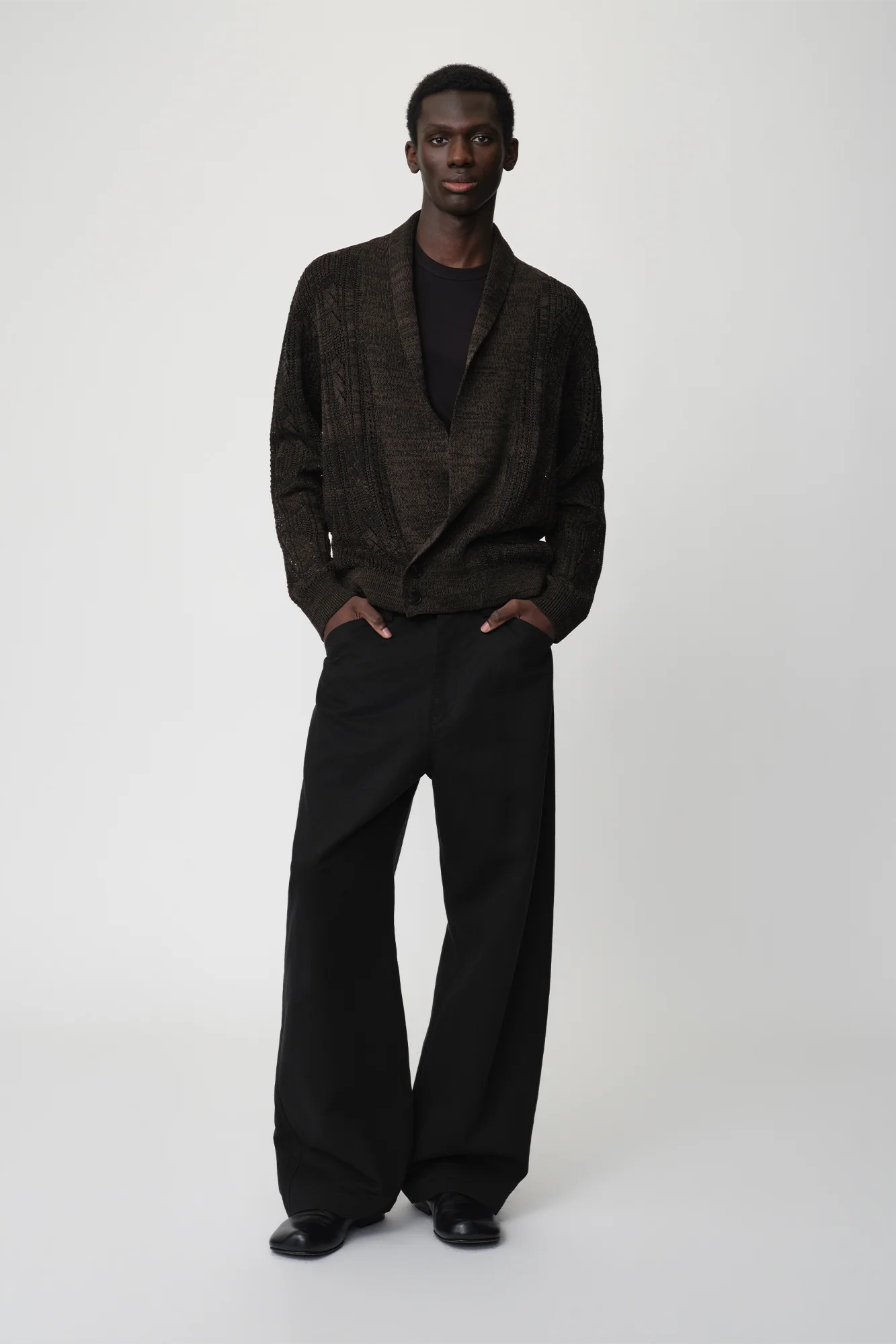 OPICLOTH Slouchy Open-Knit Cardigan