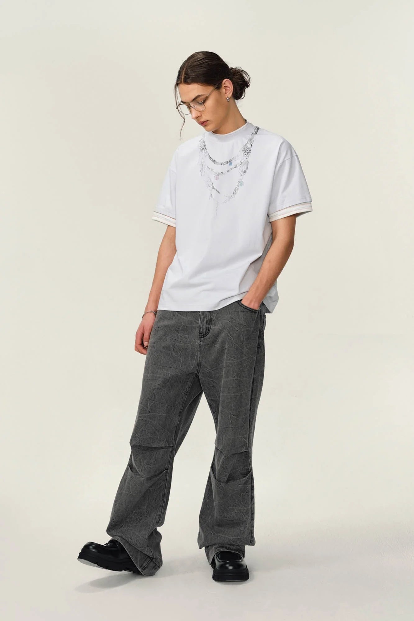 OVDY Chain Graphic Layered Sorona T-Shirt