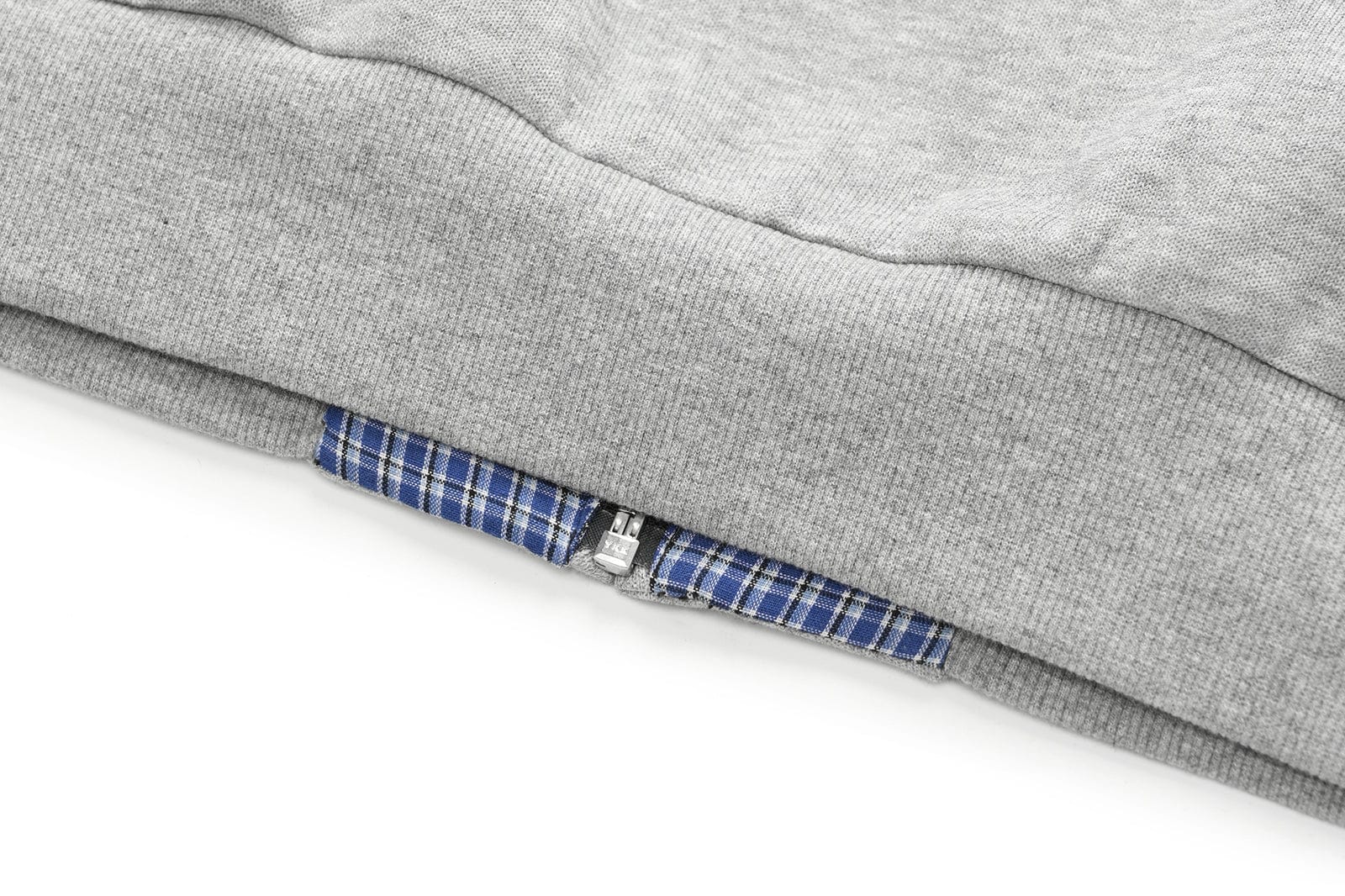 OKAYTHXBYE Houndstooth-Lined Zip-Up Hooded Jacket