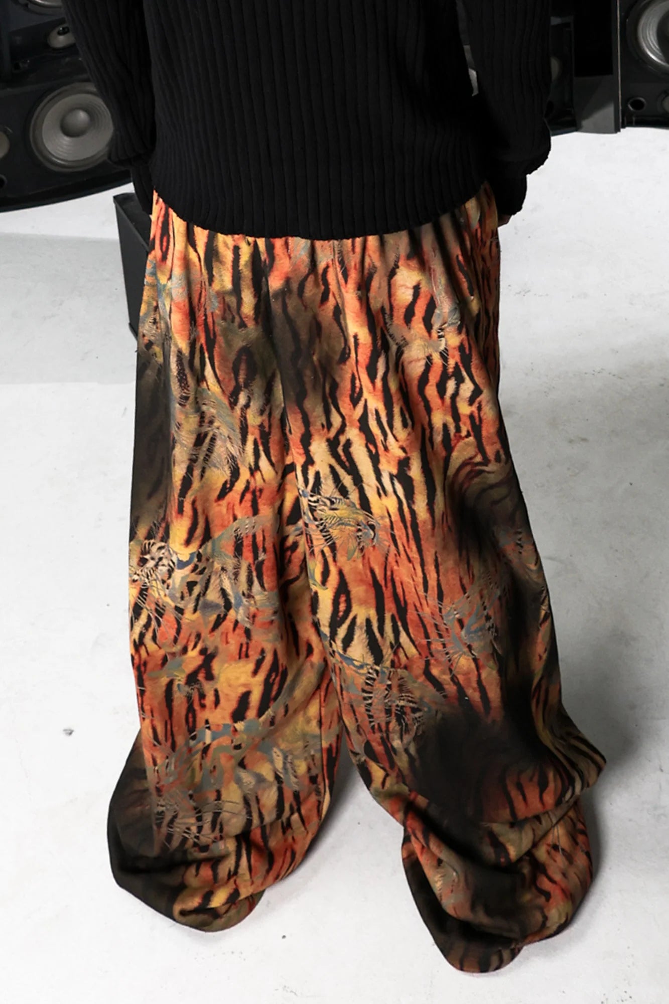 PCCVISION Full-Print Washed Drawstring Sweatpants