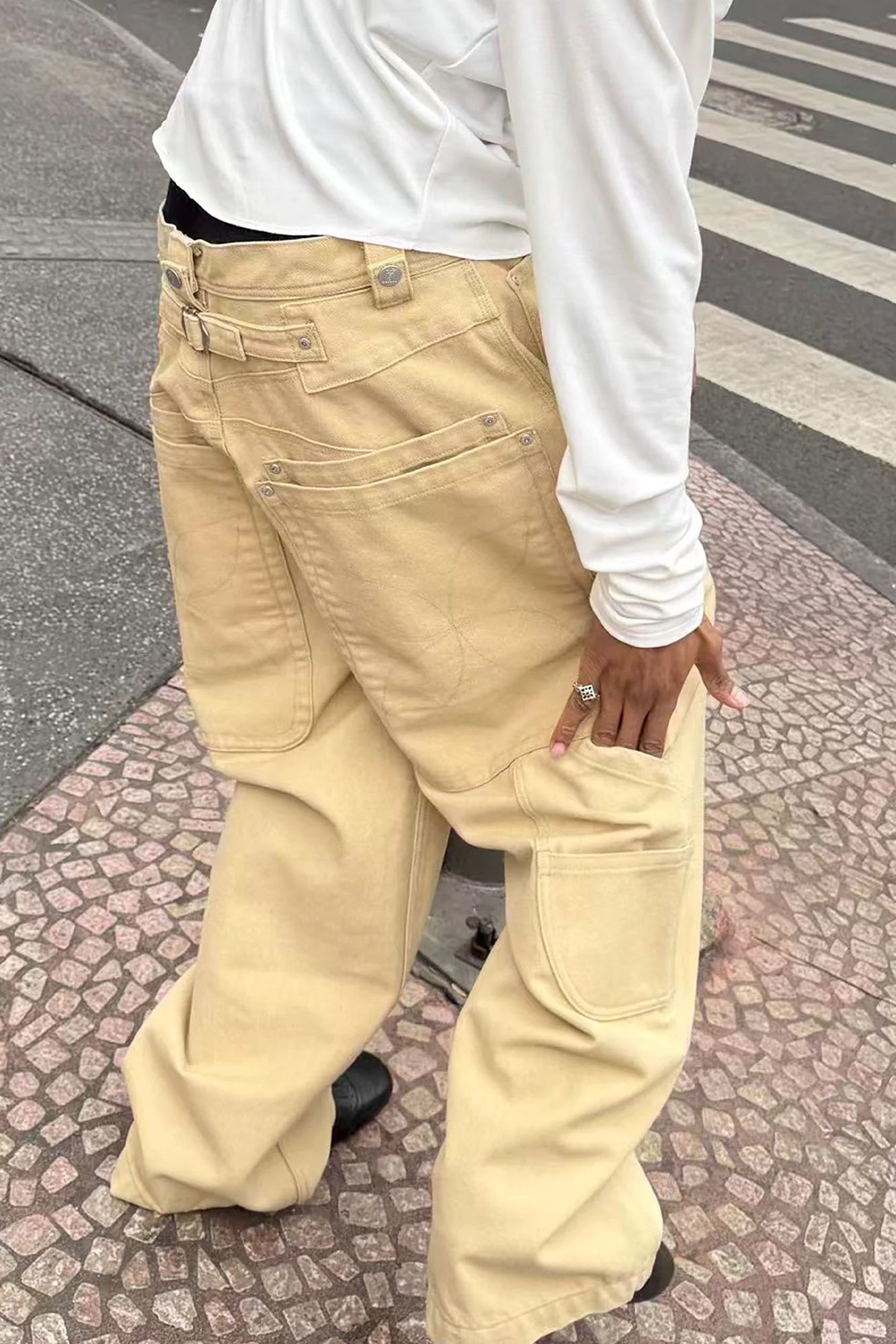 STEEPC Multi-Pocket Baggy Cargo Pants