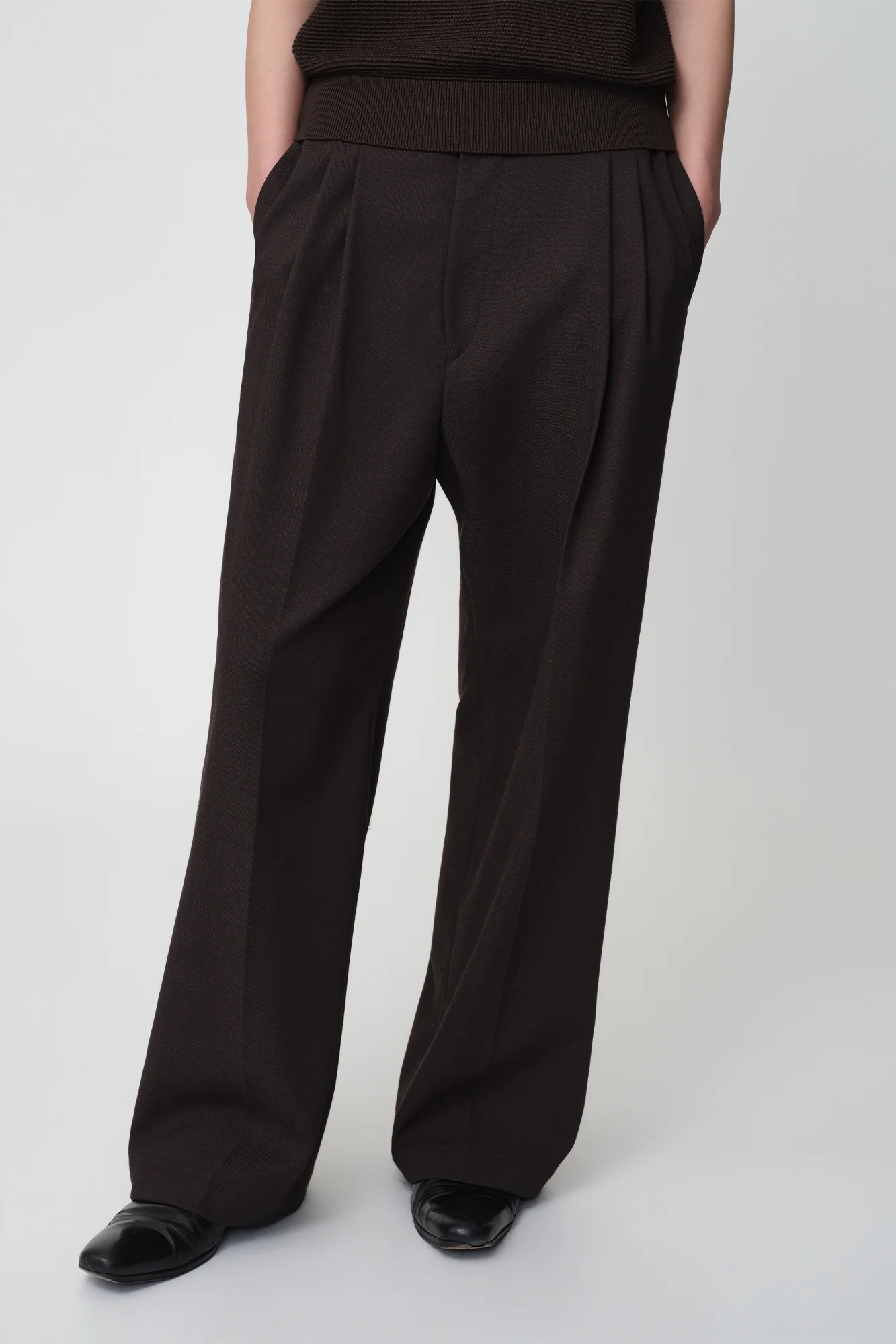 OPICLOTH Modern Pleats Wool-Blend Straight-Leg Pants