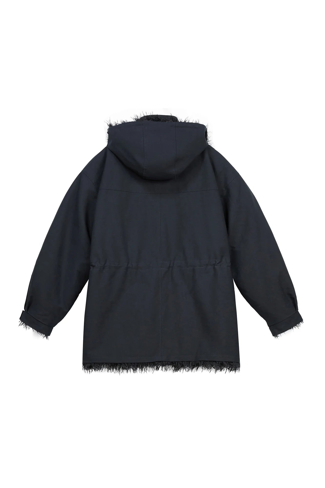 VANN VALRENCE Detachable Hood Faux-Fur Collar Parka