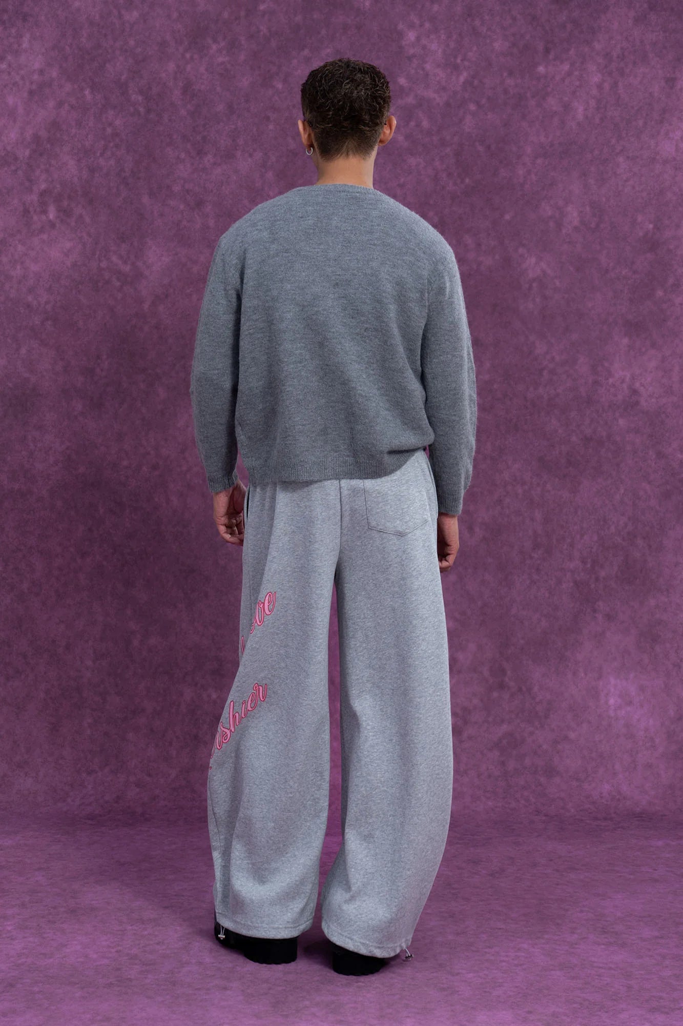 CLP Embroidered Floral Line Wool-Blend Cardigan