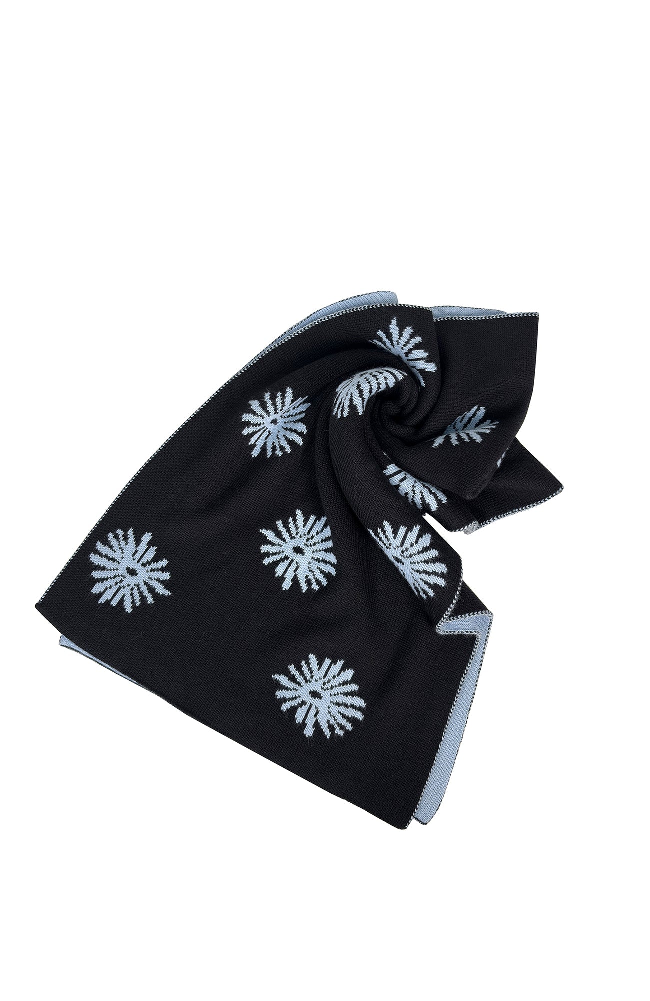 MIICHOUS Snowflake Jacquard Reversible Wool-Blend Scarf