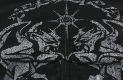 LUUUCAM Retro Studded Zip Hoodie