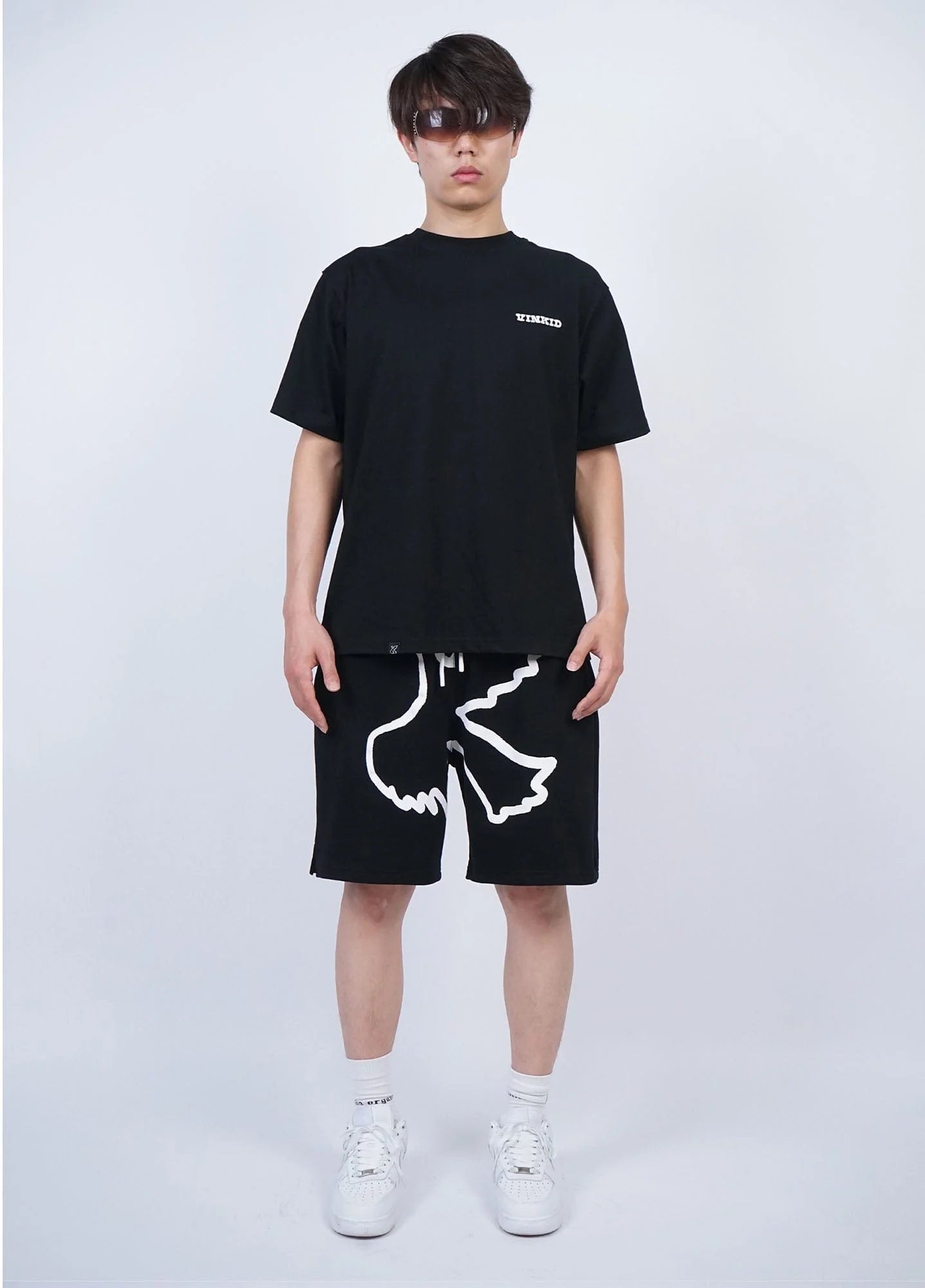 VINKID Dove Graphic Drawstring Sweat Shorts