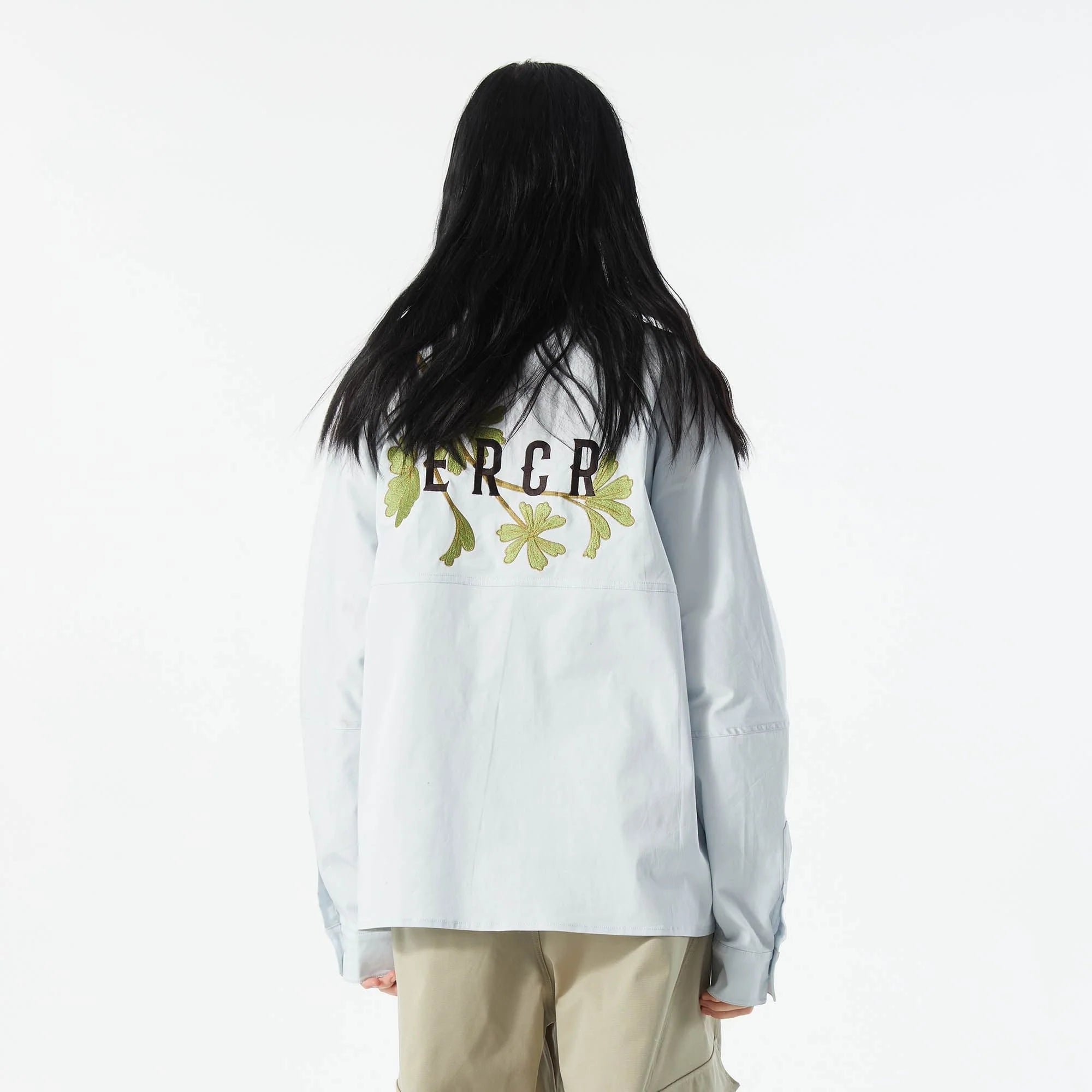 ERROR CODE ROBOT Botanical Embroidered Logo Shirt