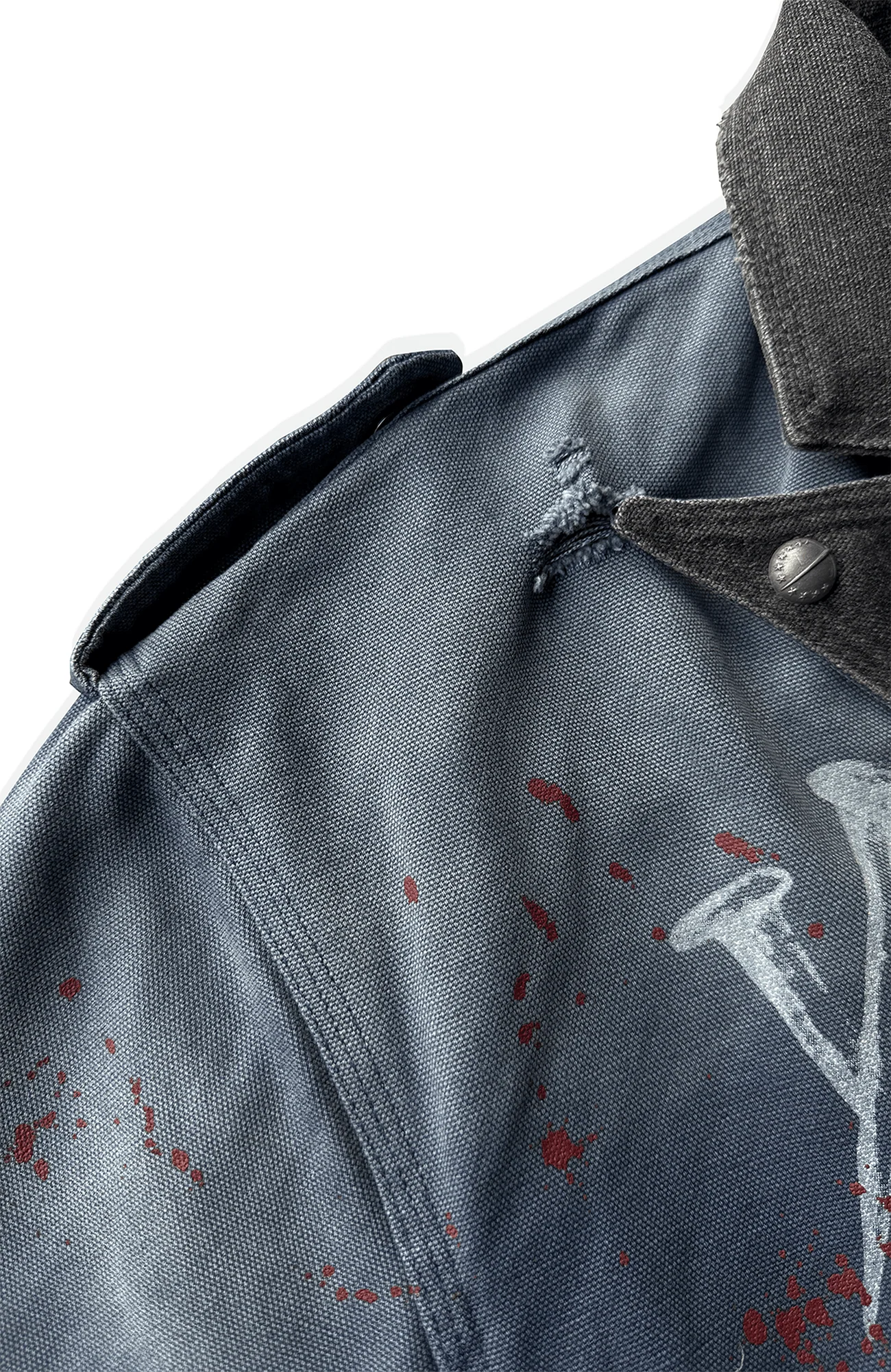 TECNINEGROUP Distressed Grunge Denim Jacket