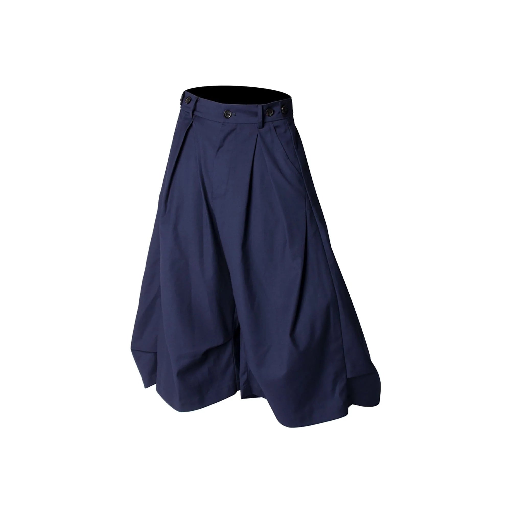 RELABEL Pleated Drape Wide-Leg Shorts