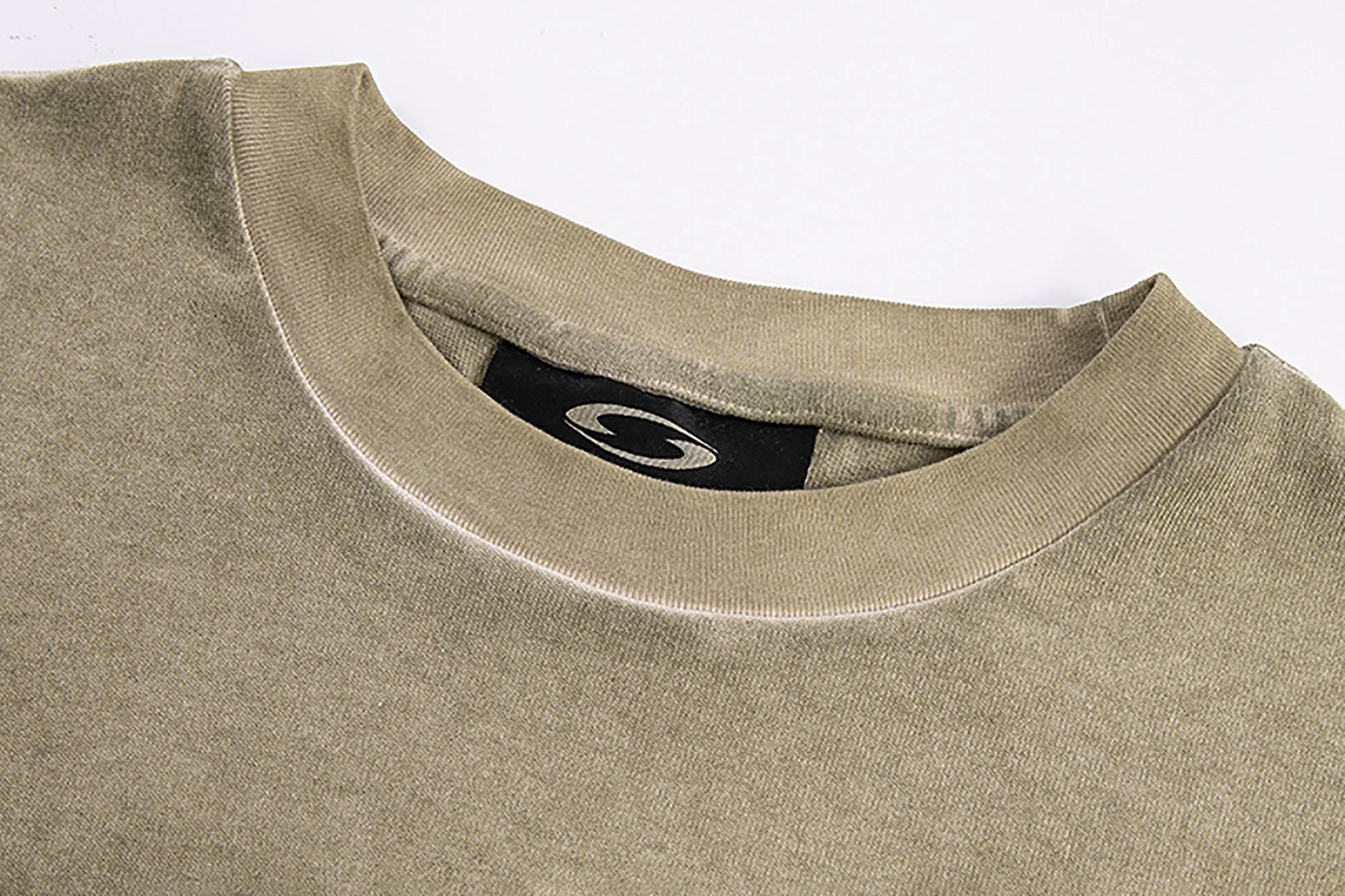 F2CE Distressed Panel-Stitched Long-Sleeve Tee