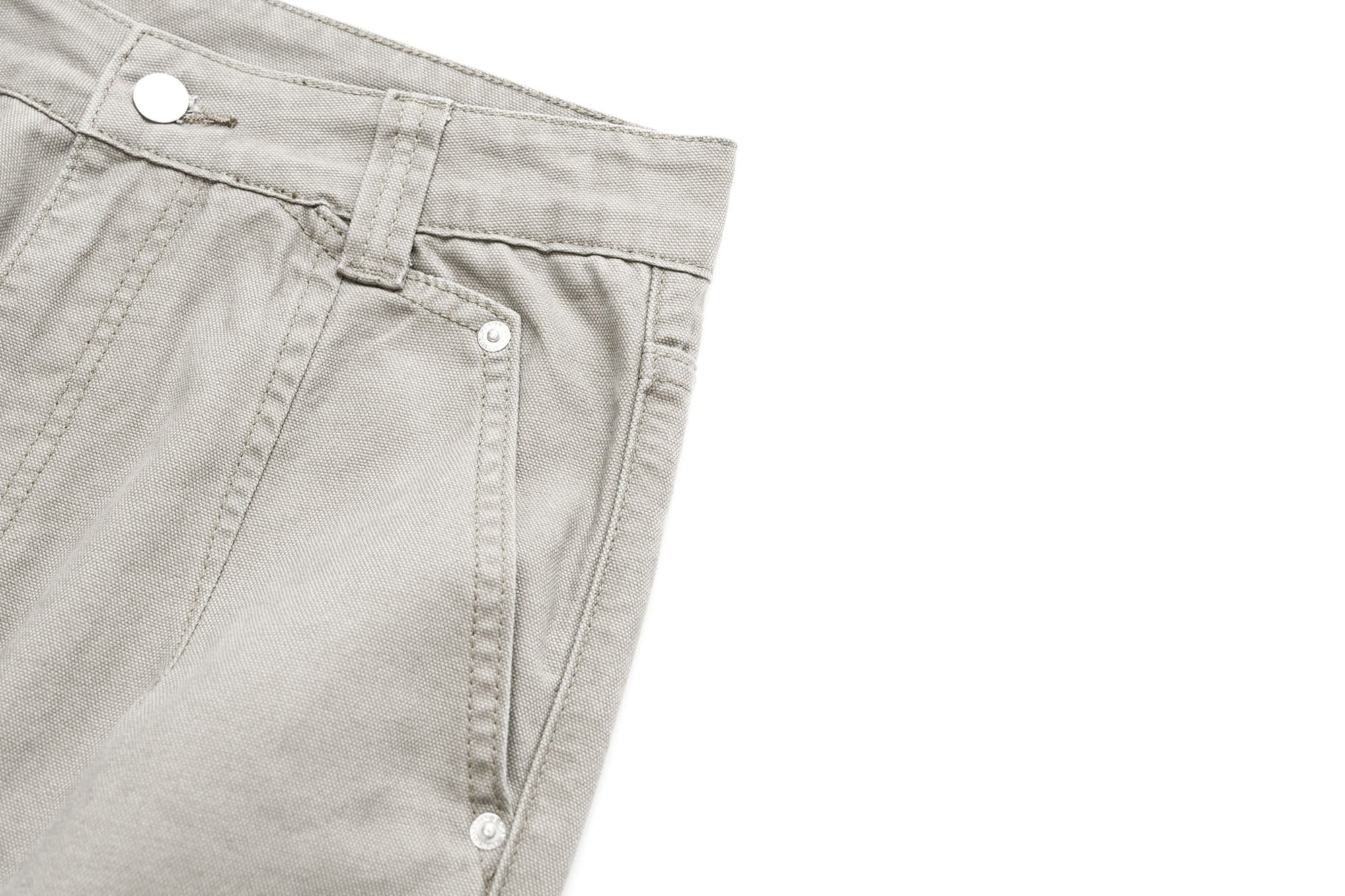 OKAYTHXBYE Washed Button Flap-Pocket Cargo Pants