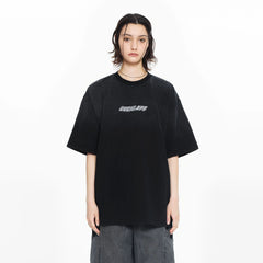 OVERLAPS Gradient Washed Oversized LOGO T-Shirt