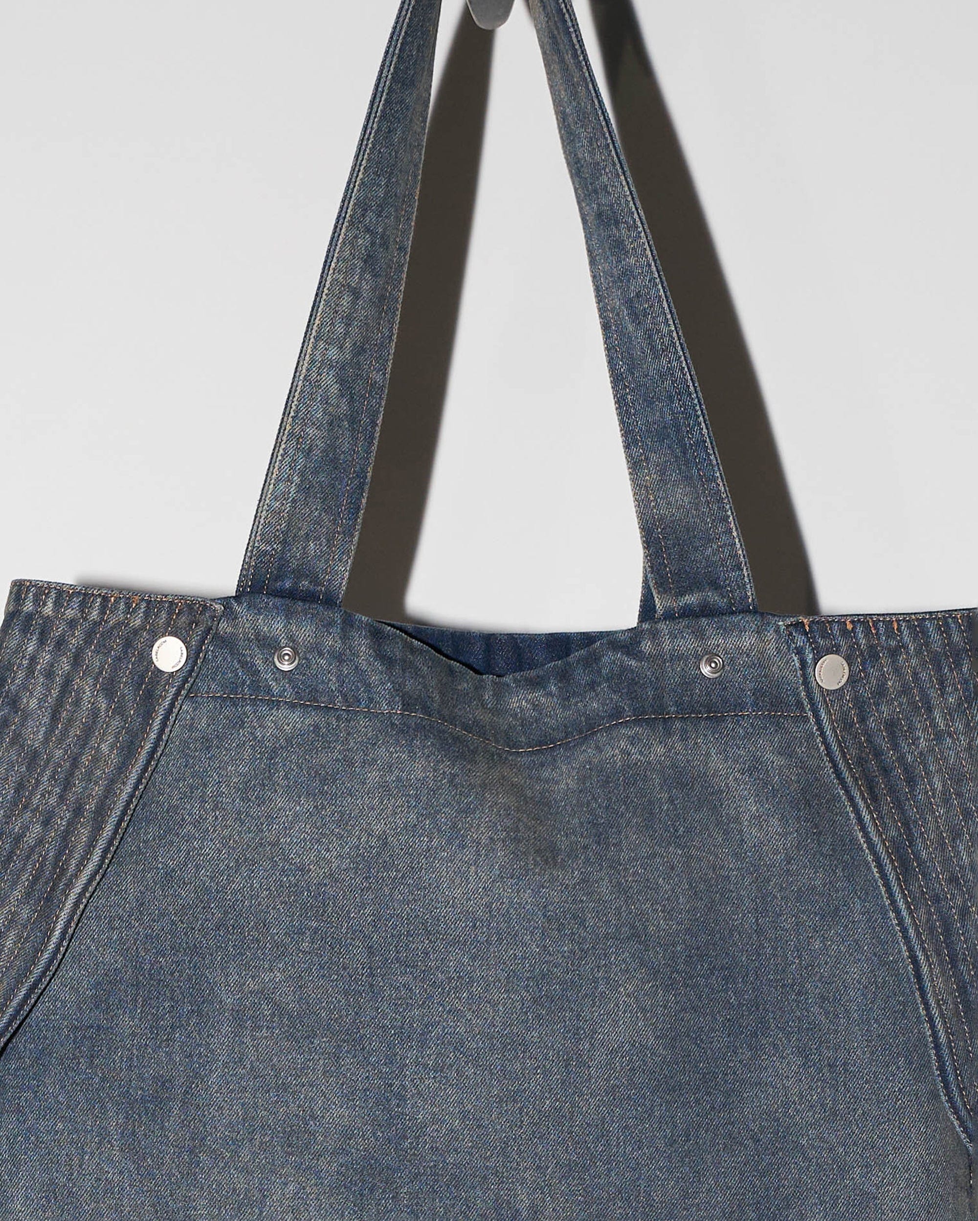 LABELROOM Modern Washed Foldable Denim Tote Bag