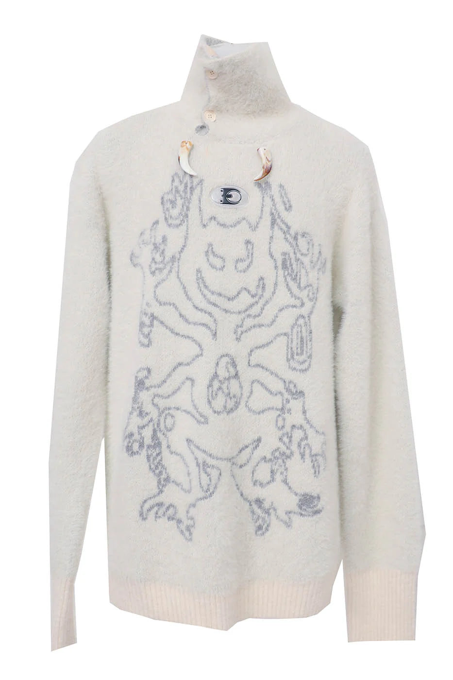 EMBRYO Devil Mohair Bone Turtleneck Sweater