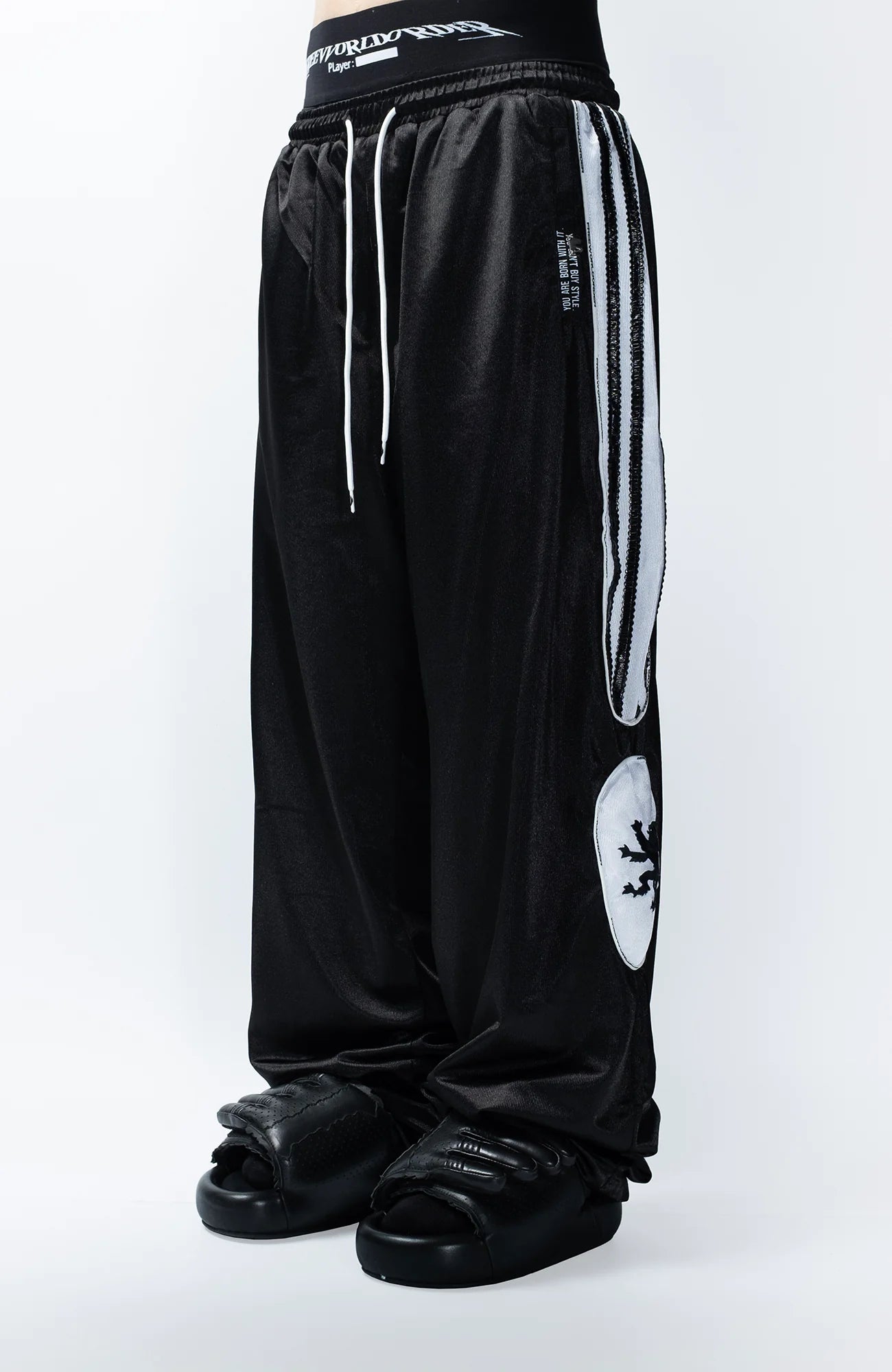 FVVO Wild Spirit Wolf Embroidered Pants