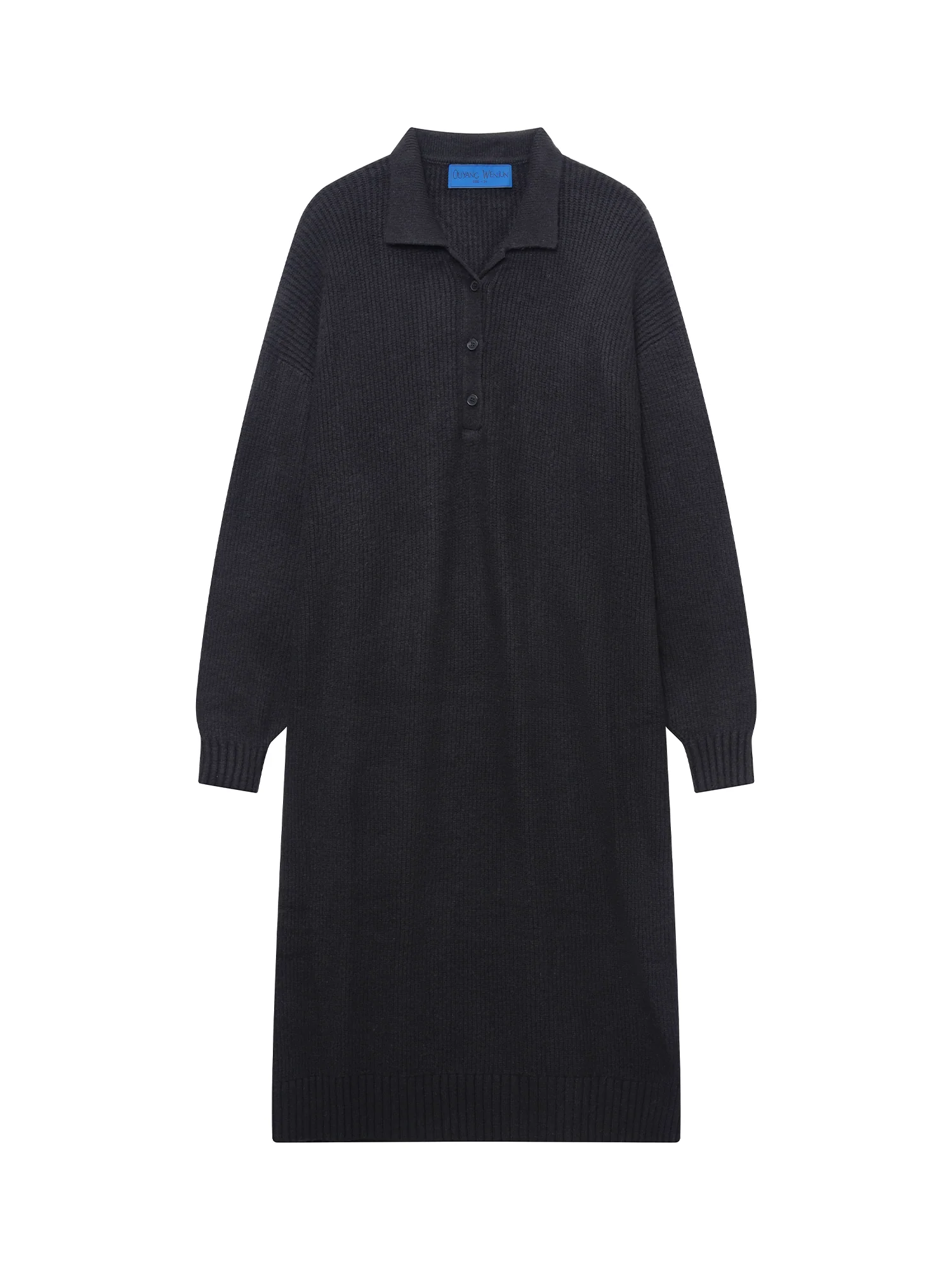 OUYANG WENJUN Half-Placket Oversized Sweater